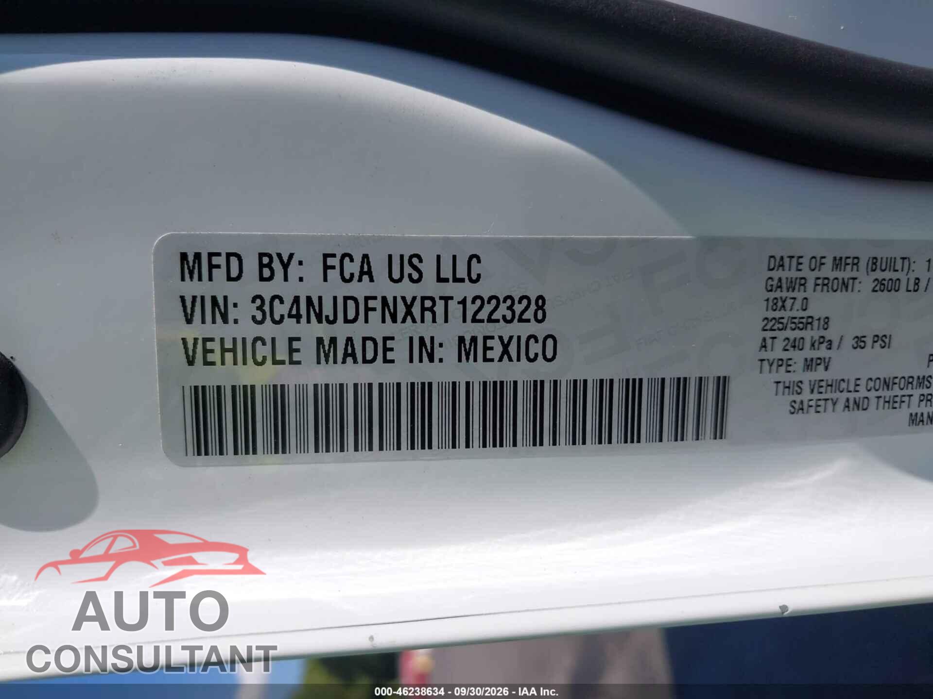 JEEP COMPASS 2024 - 3C4NJDFNXRT122328