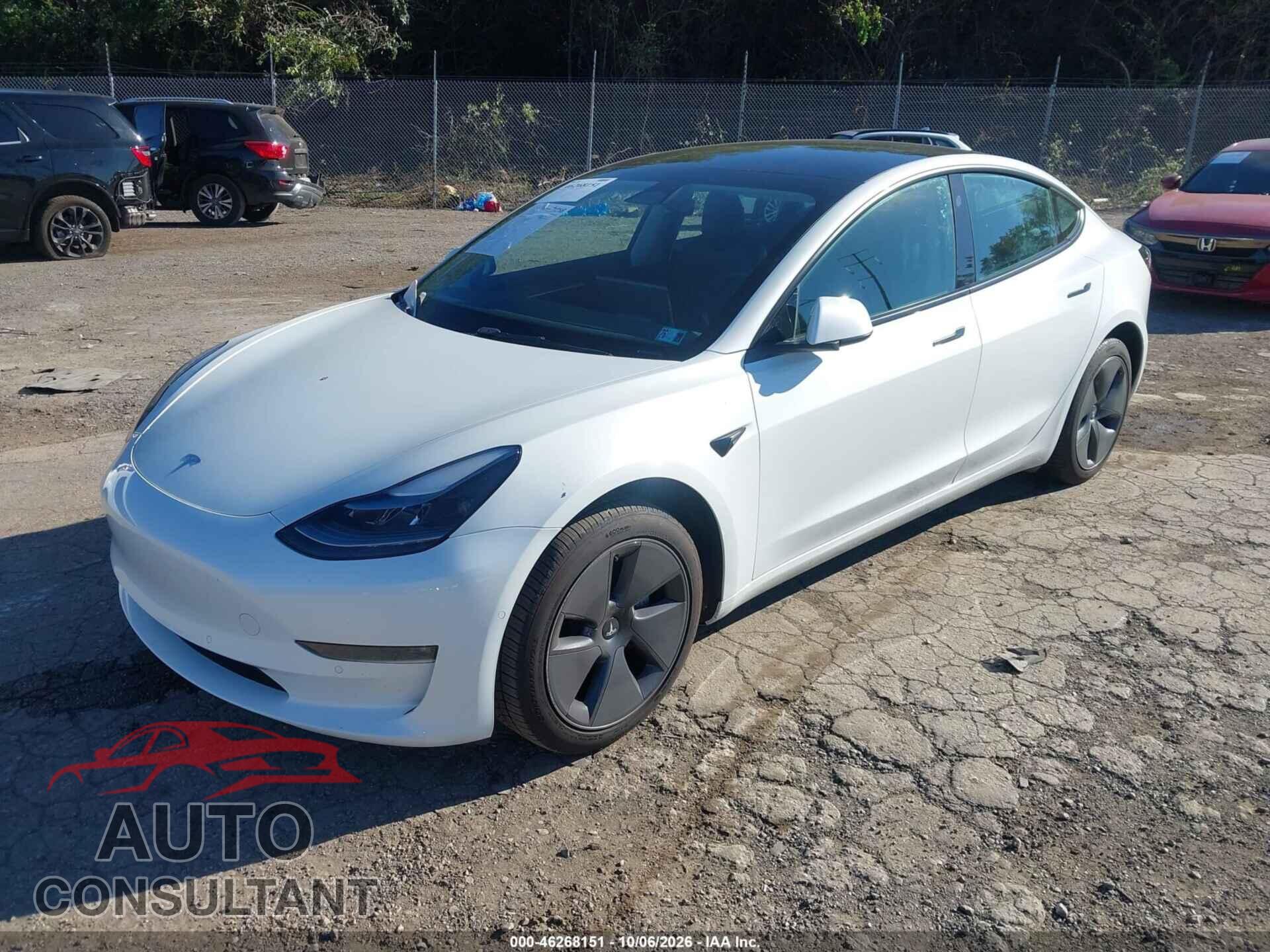 TESLA MODEL 3 2022 - 5YJ3E1EB7NF306037