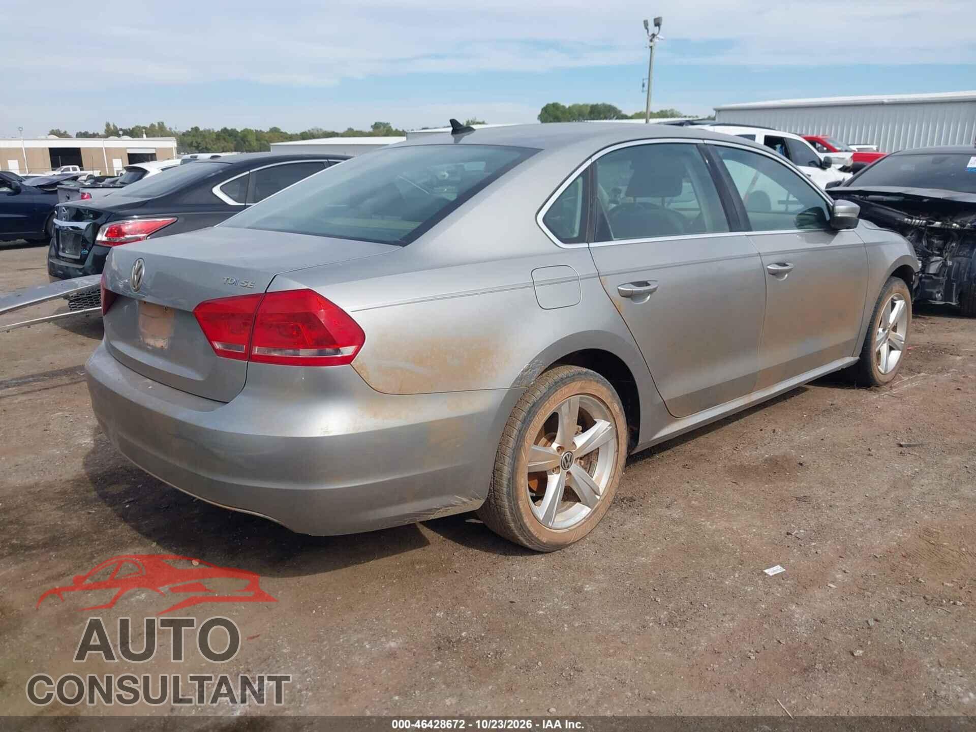 VOLKSWAGEN PASSAT 2013 - 1VWBN7A36DC028771