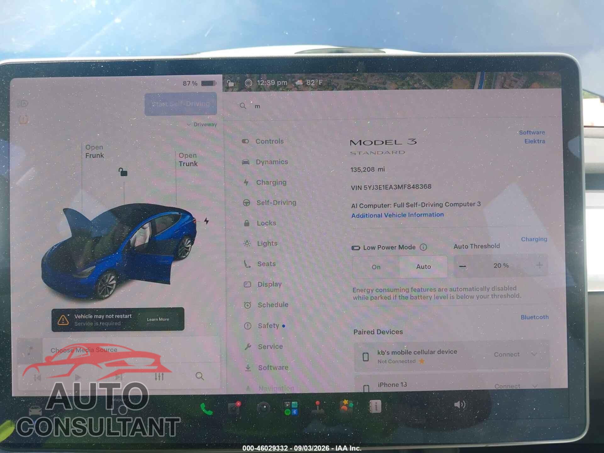 TESLA MODEL 3 2021 - 5YJ3E1EA3MF848368