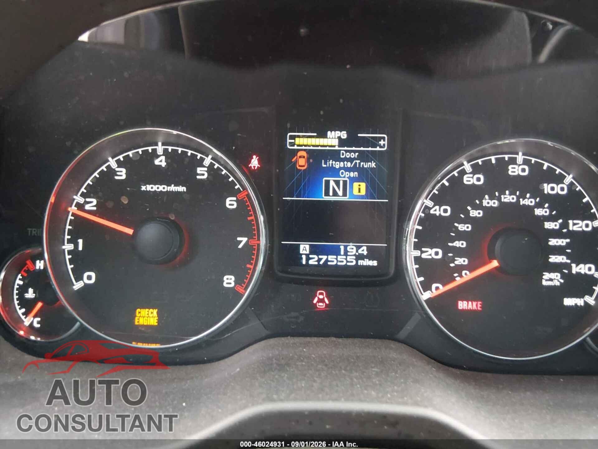 SUBARU OUTBACK 2014 - 4S4BRCLC8E3222843