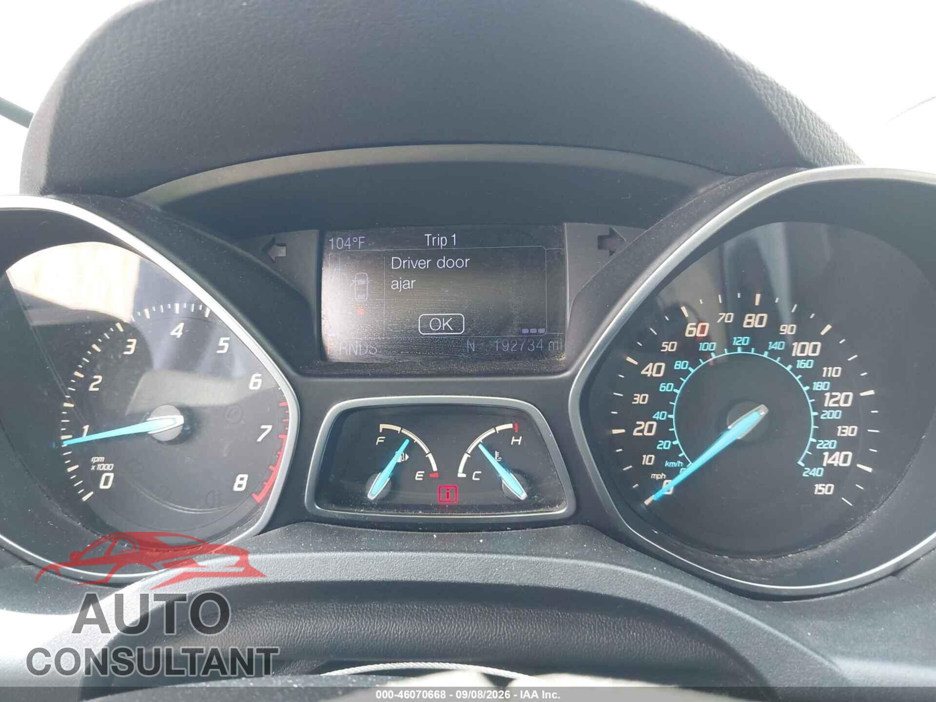 FORD ESCAPE 2013 - 1FMCU0G99DUA80589
