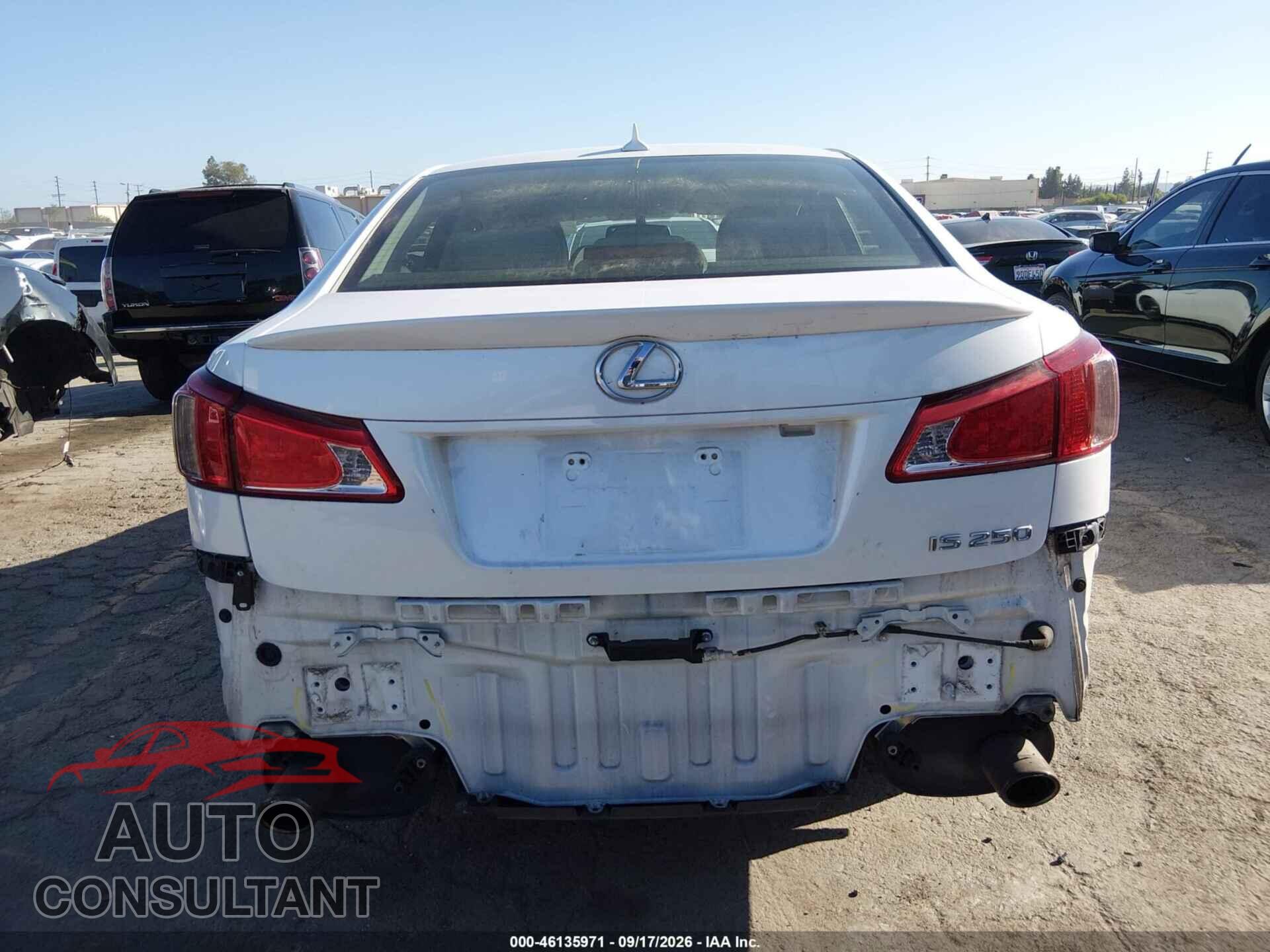 LEXUS IS 250 2012 - JTHBF5C29C5177427