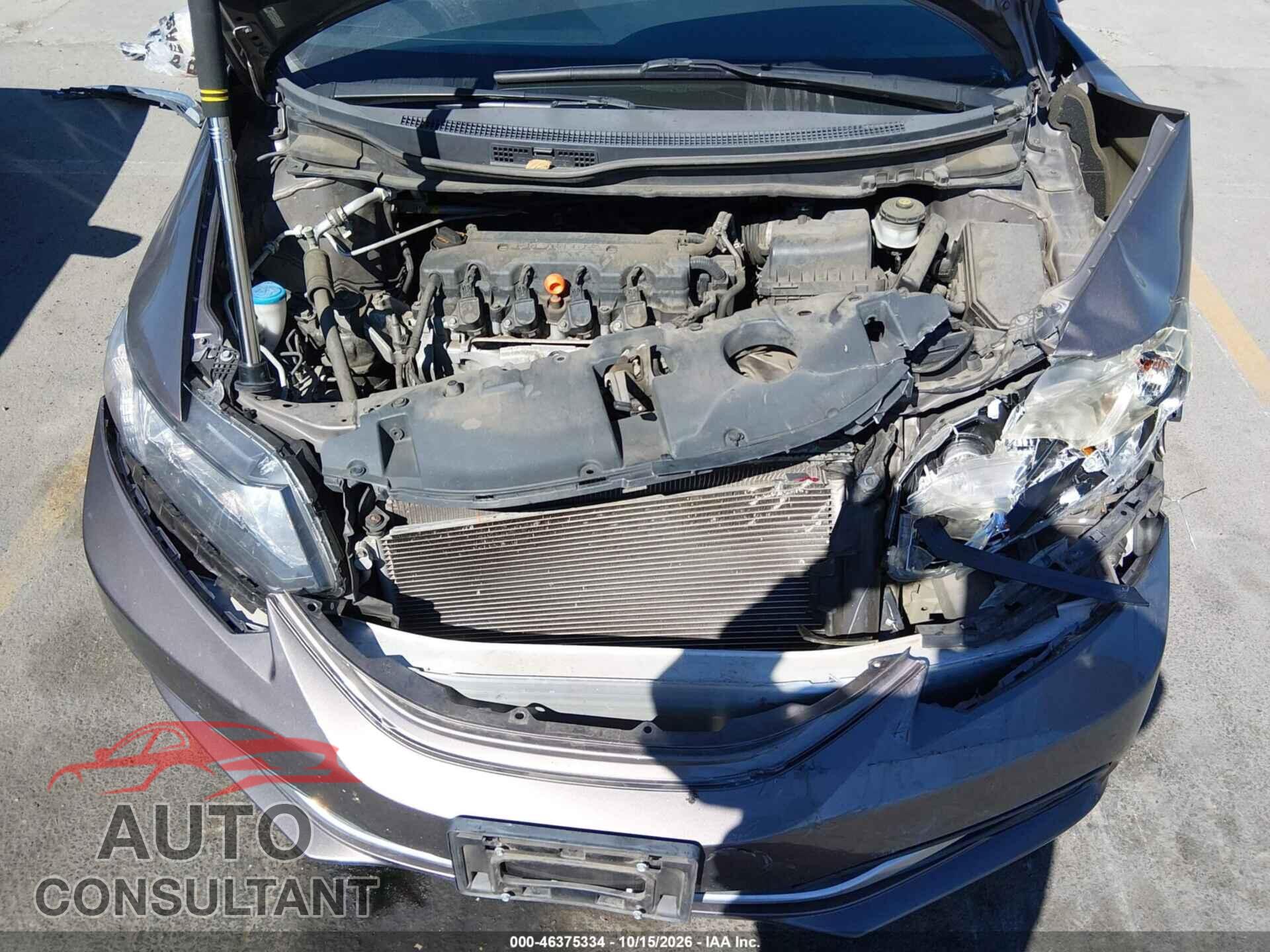 HONDA CIVIC 2013 - 19XFB2F54DE291277