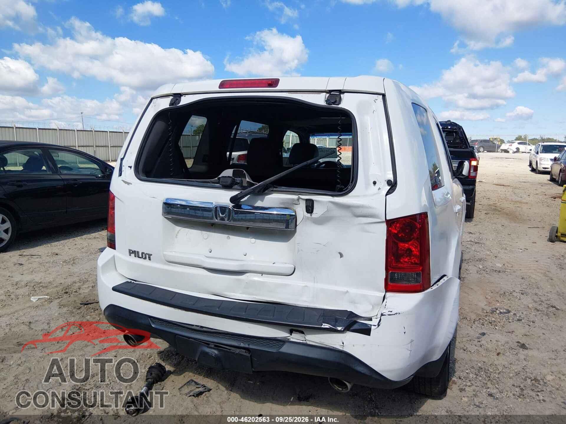 HONDA PILOT 2012 - 5FNYF3H59CB014701