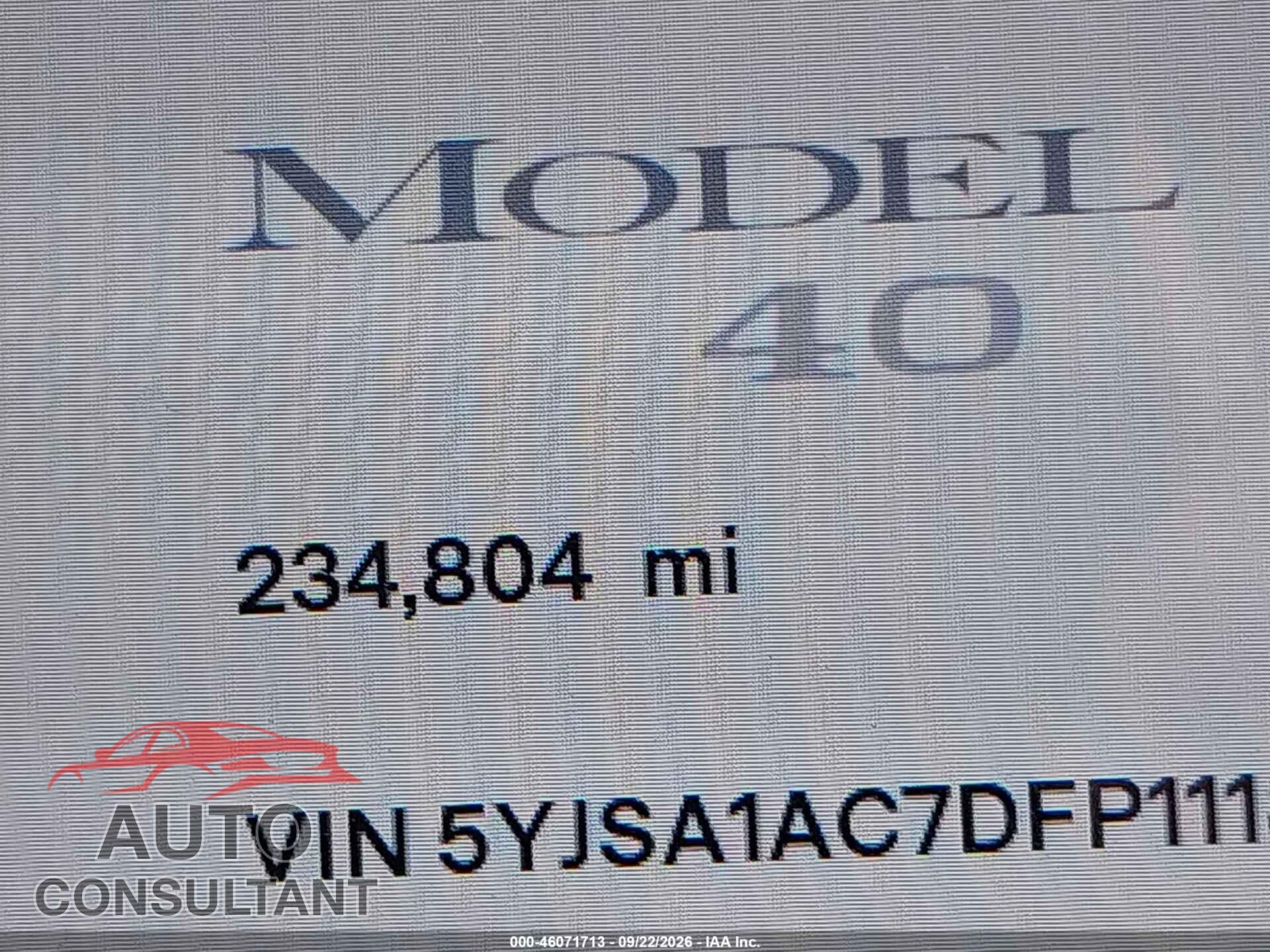 TESLA MODEL S 2013 - 5YJSA1AC7DFP11187