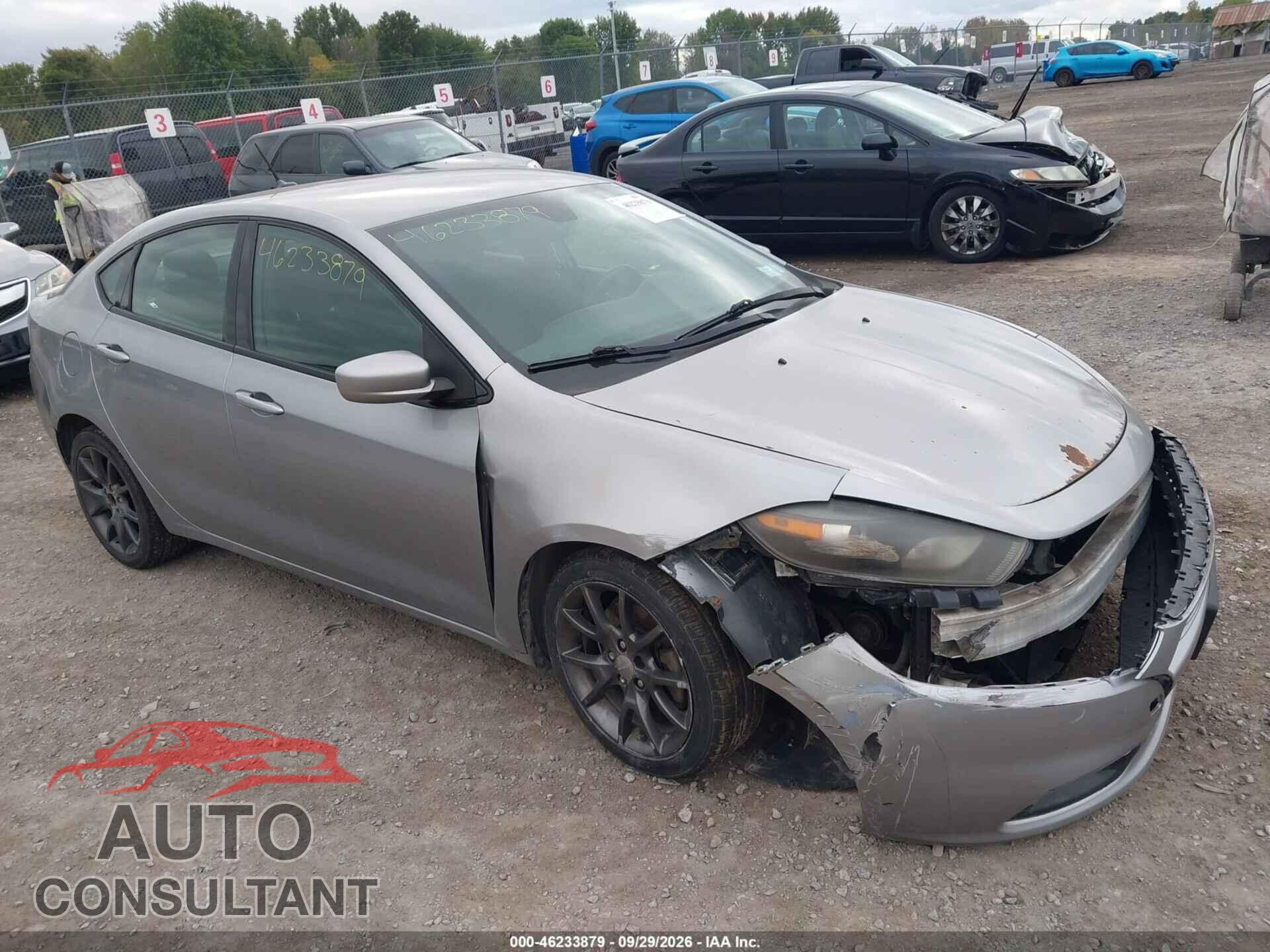 DODGE DART 2015 - 1C3CDFBB8FD316142