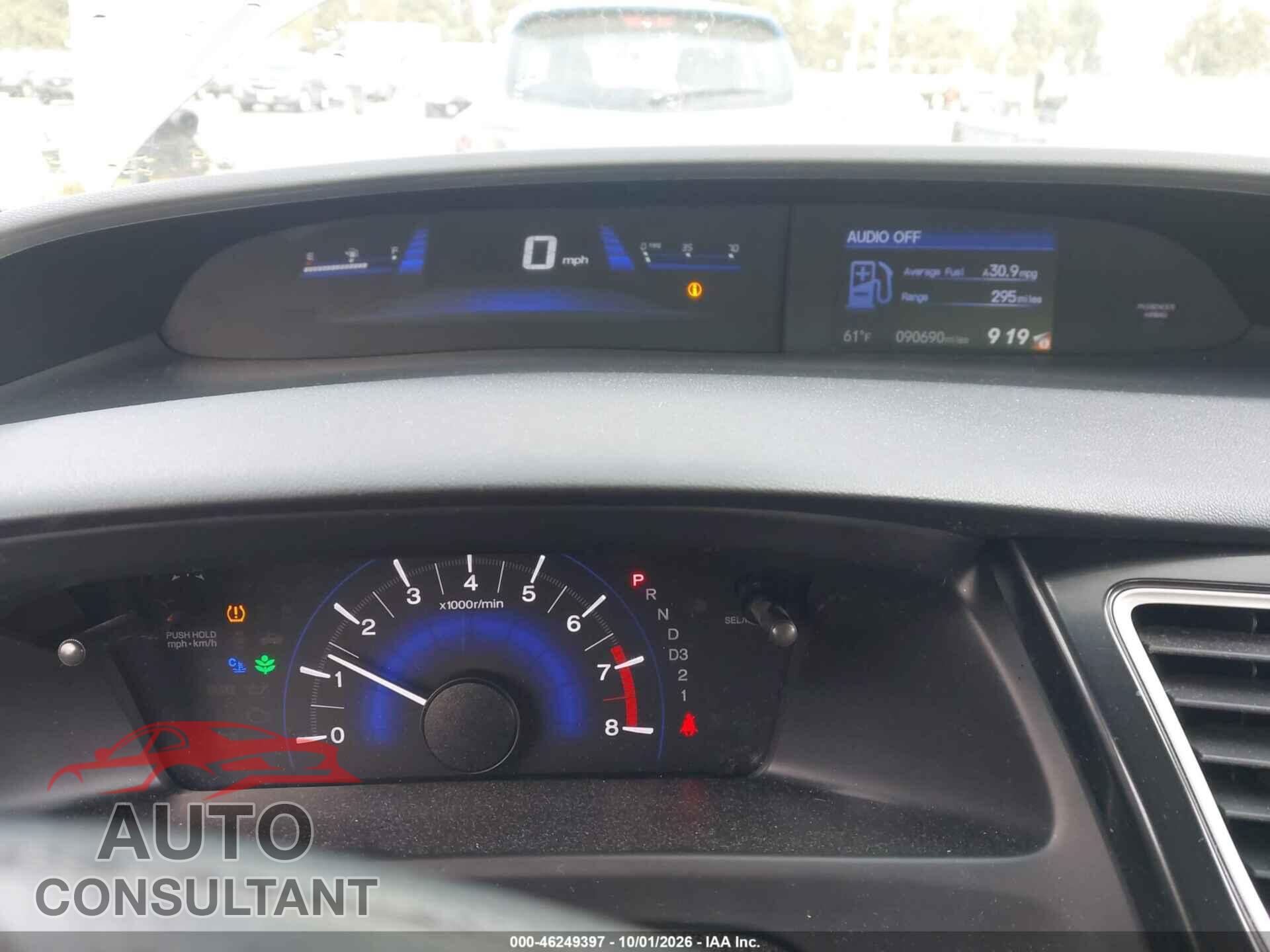 HONDA CIVIC 2013 - 19XFB2F5XDE231018