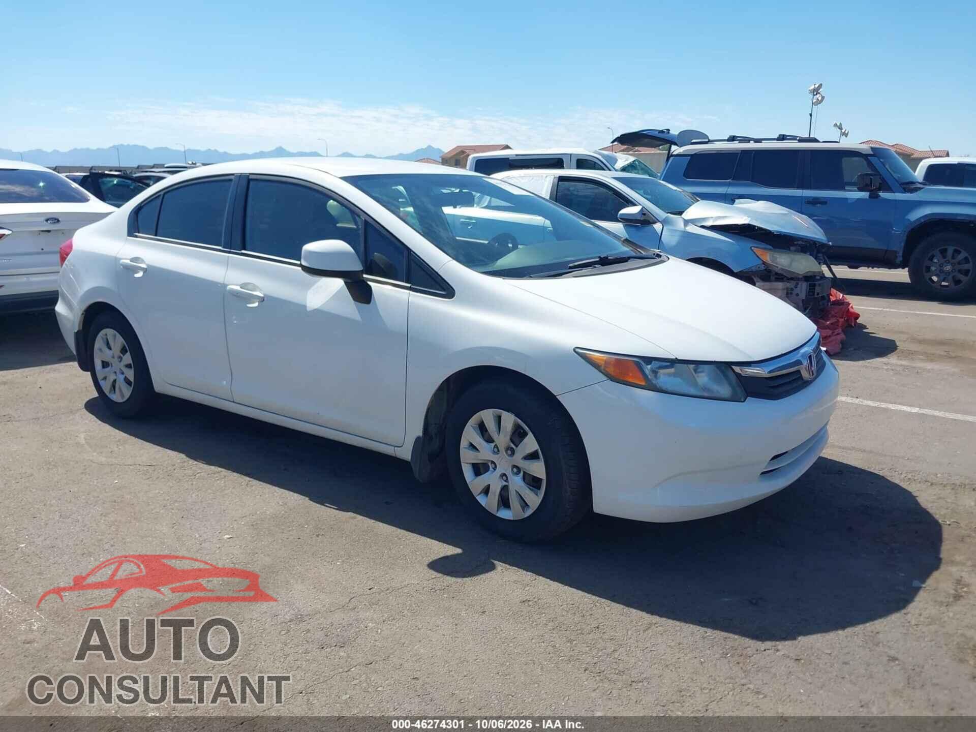HONDA CIVIC 2012 - 2HGFB2F53CH587279