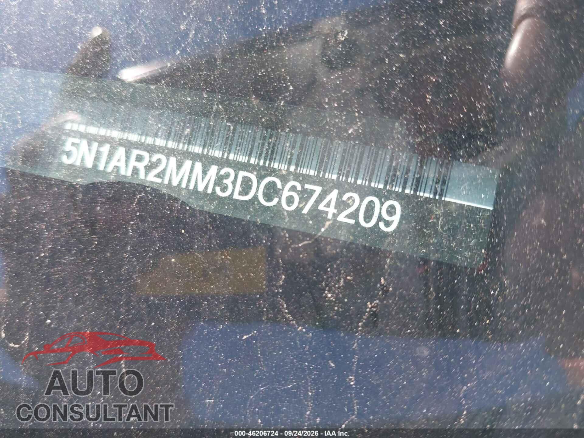 NISSAN PATHFINDER 2013 - 5N1AR2MM3DC674209