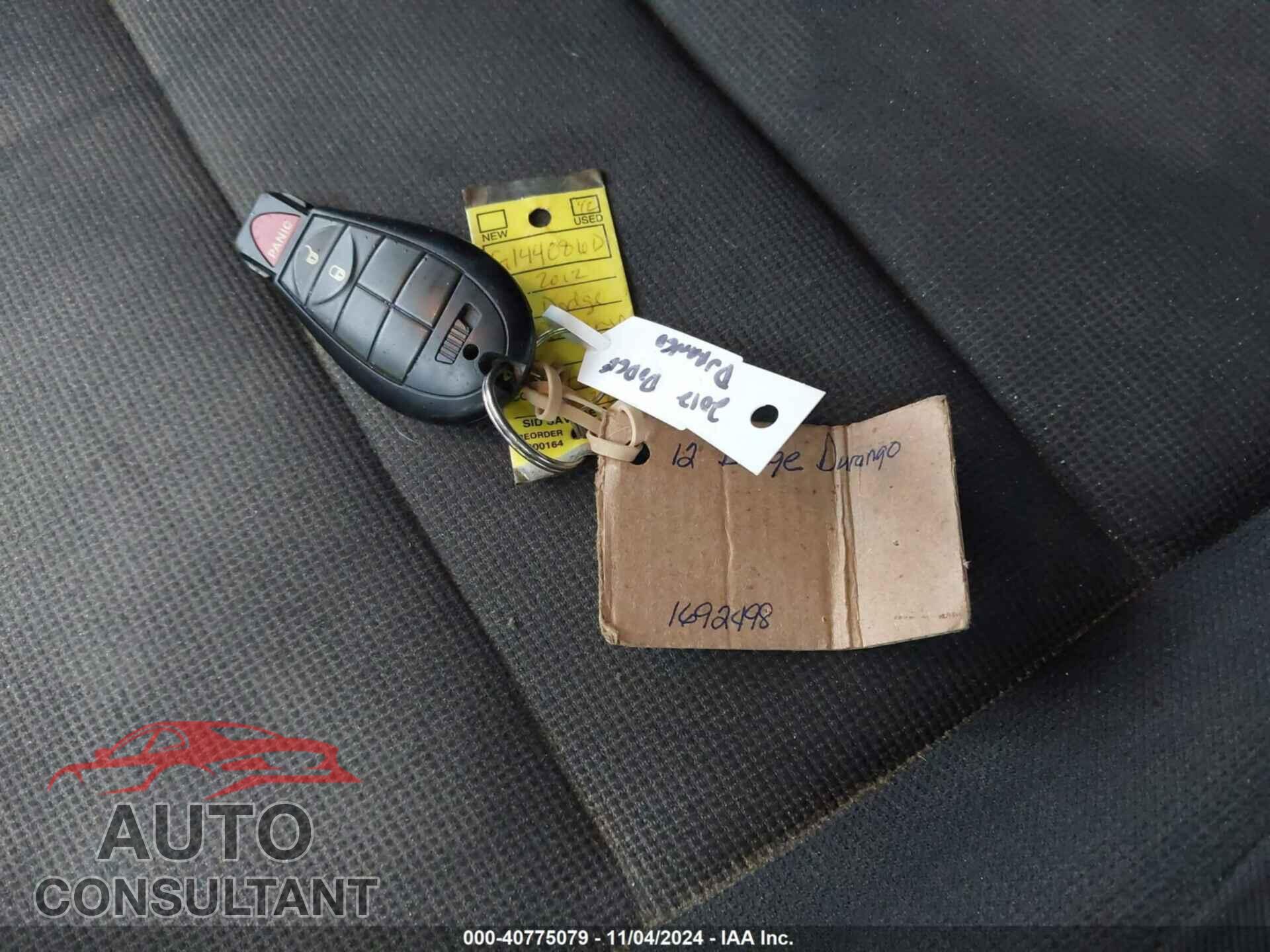 DODGE DURANGO 2012 - 1C4RDJAG9CC100128