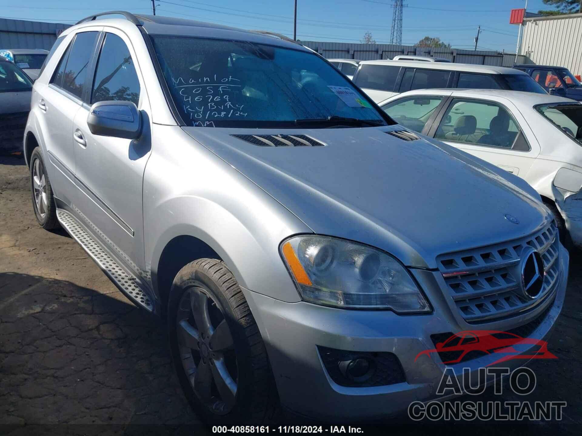 MERCEDES-BENZ ML 350 2010 - 4JGBB5GB3AA598230