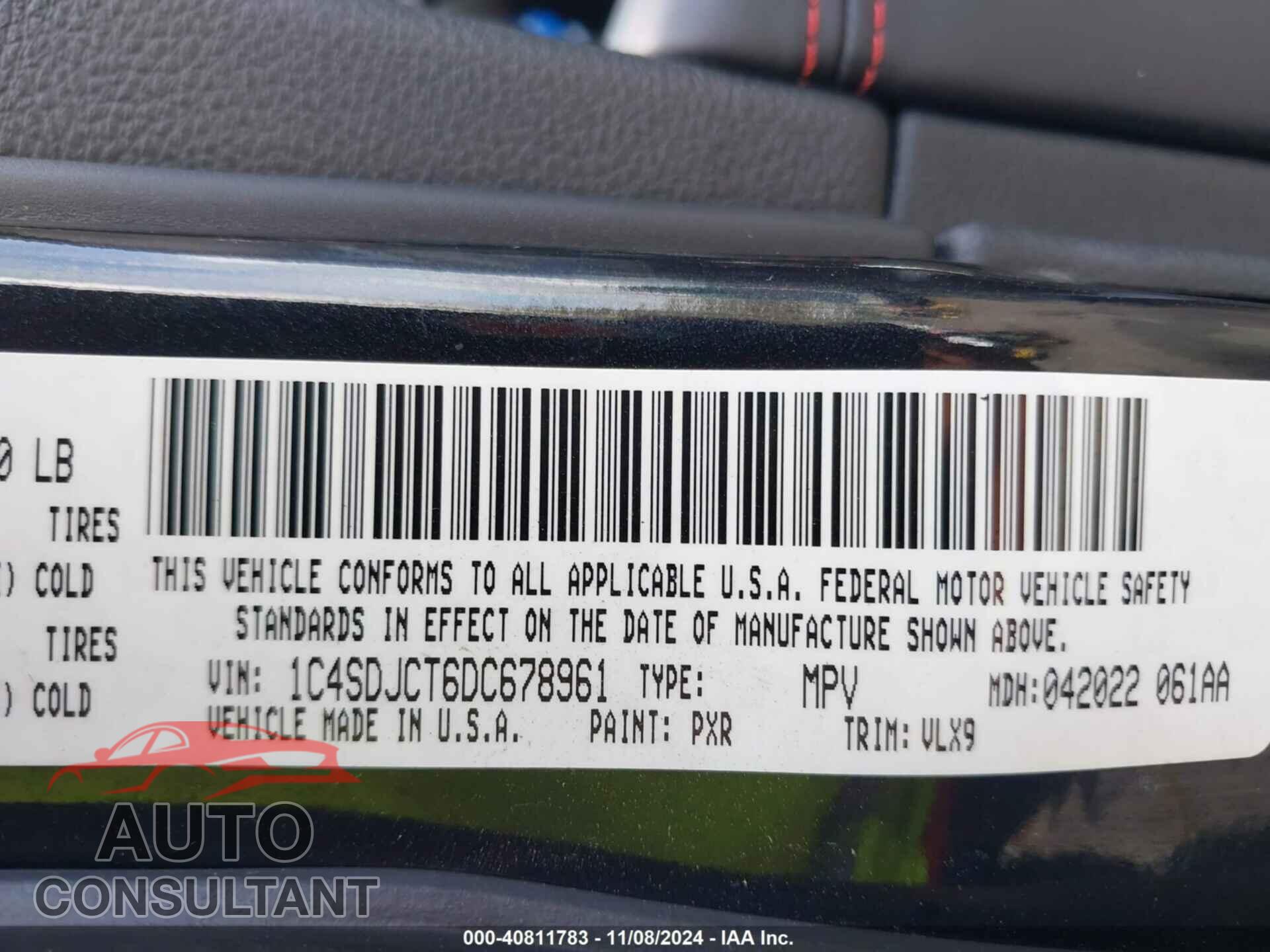 DODGE DURANGO 2013 - 1C4SDJCT6DC678961