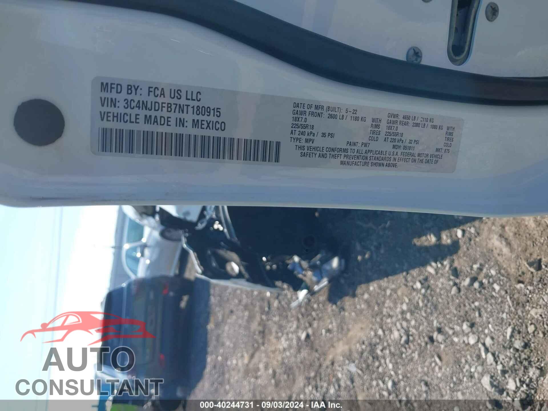 JEEP COMPASS 2022 - 3C4NJDFB7NT180915