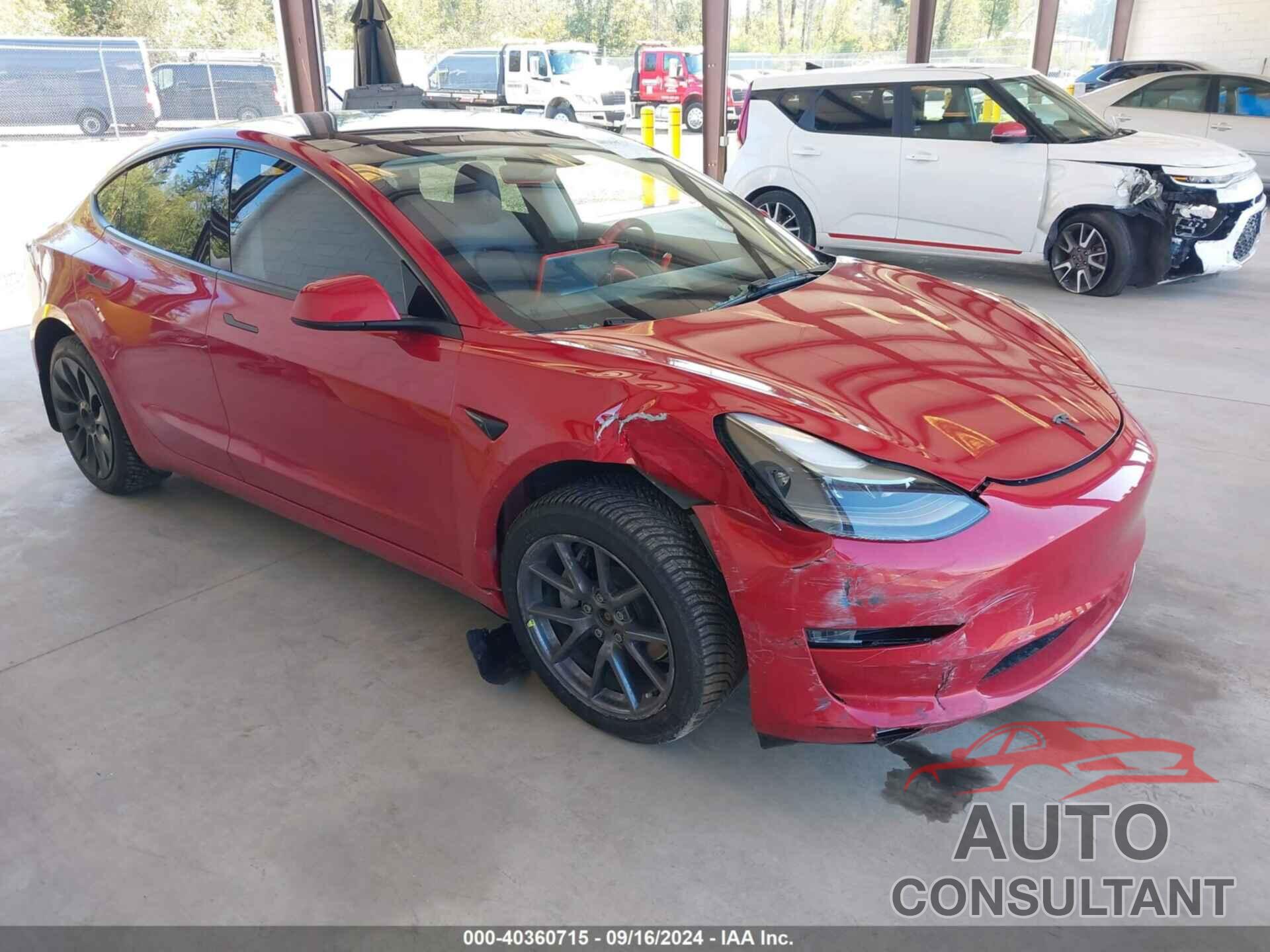 TESLA MODEL 3 2022 - 5YJ3E1EB5NF252558