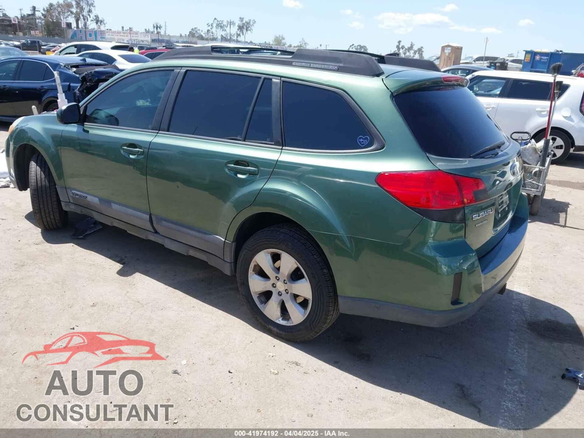 SUBARU OUTBACK 2012 - 4S4BRBCC9C3231557
