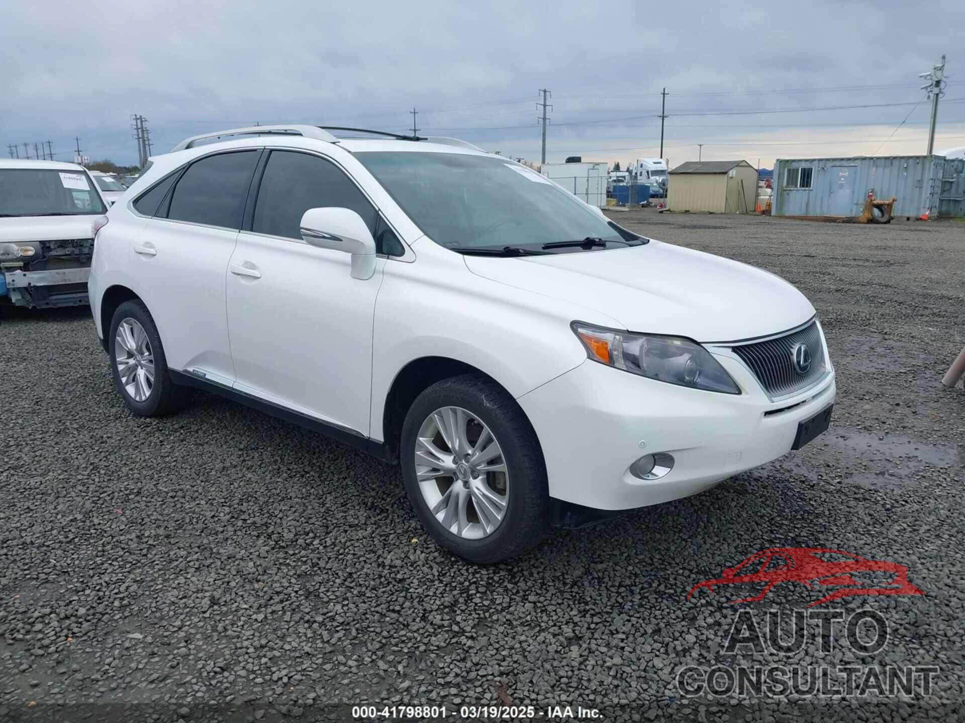 LEXUS RX 450H 2011 - JTJBC1BA2B2422206