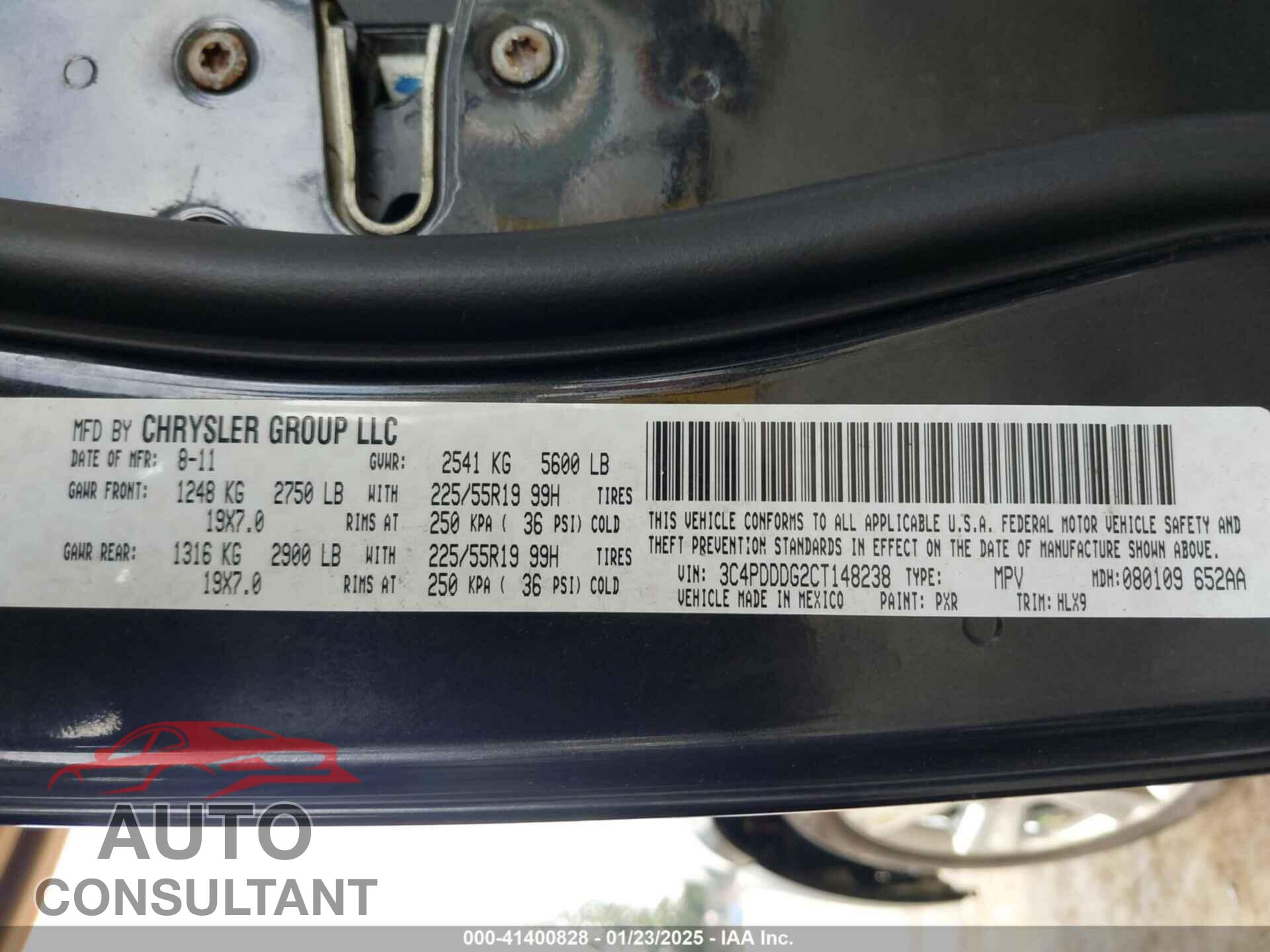 DODGE JOURNEY 2012 - 3C4PDDDG2CT148238