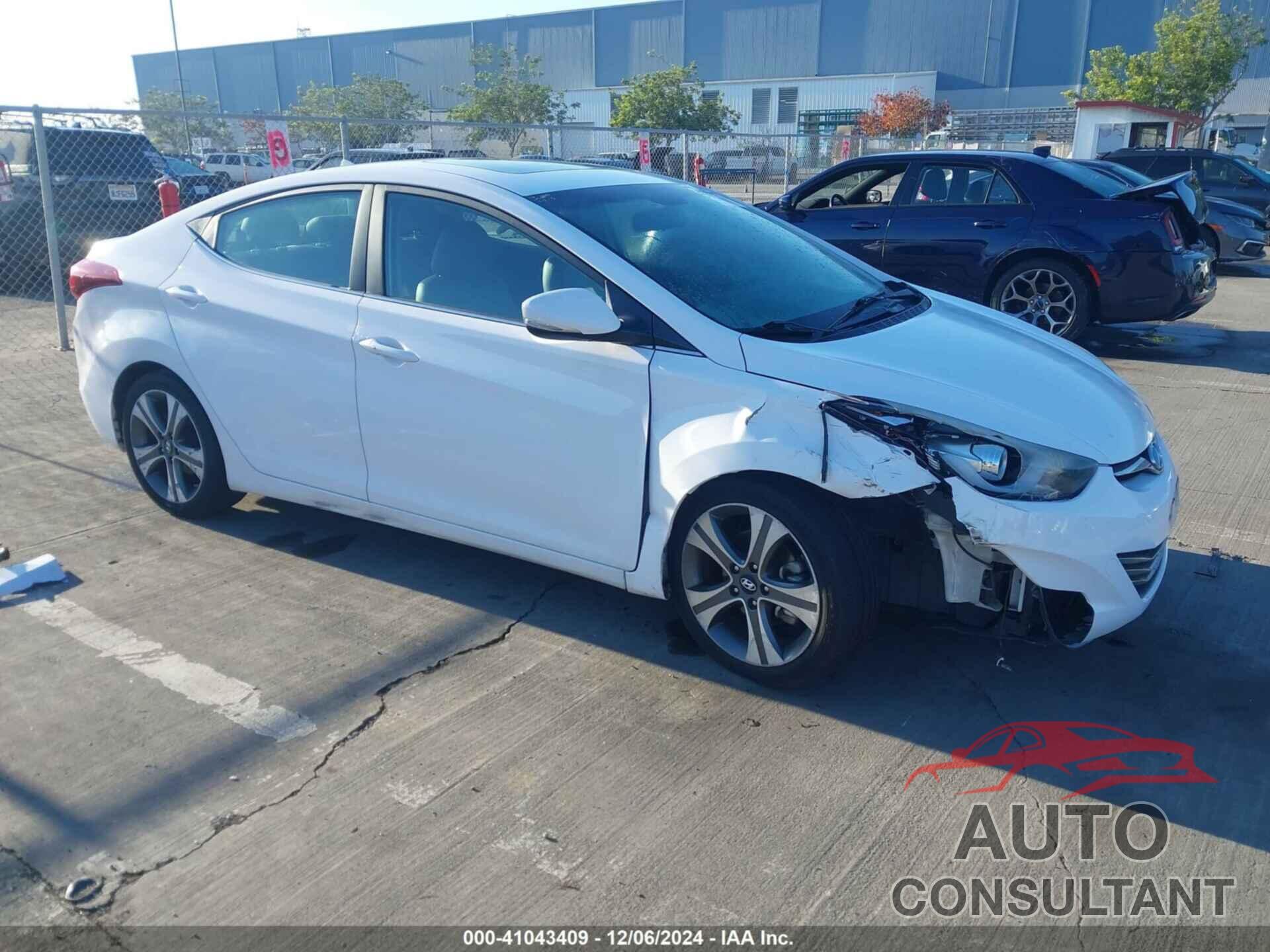 HYUNDAI ELANTRA 2015 - KMHDH4AH6FU322418