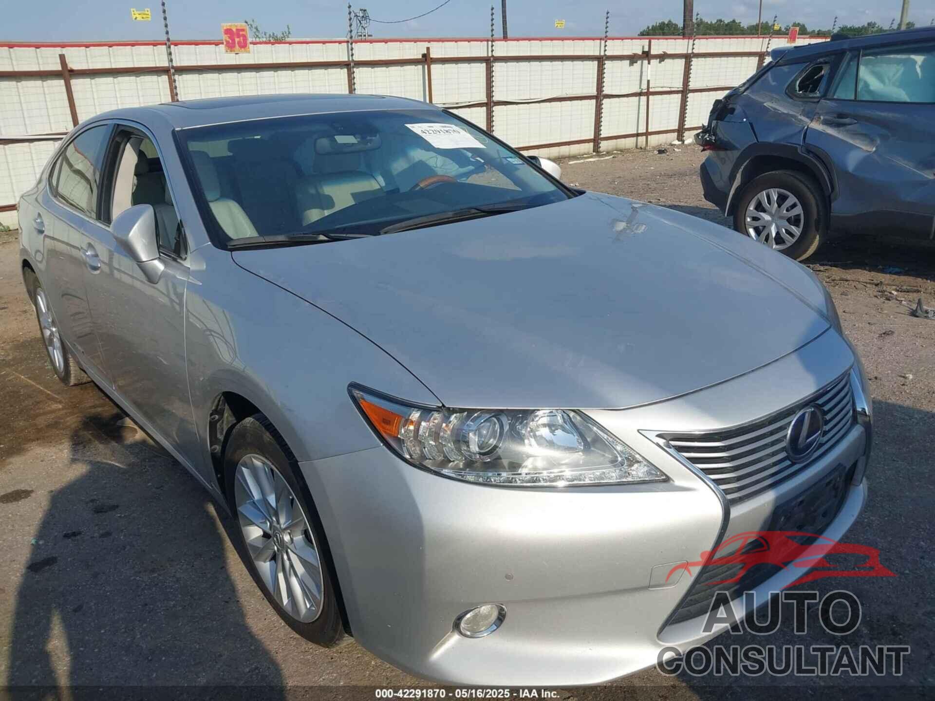 LEXUS ES 300H 2013 - JTHBW1GG4D2022883