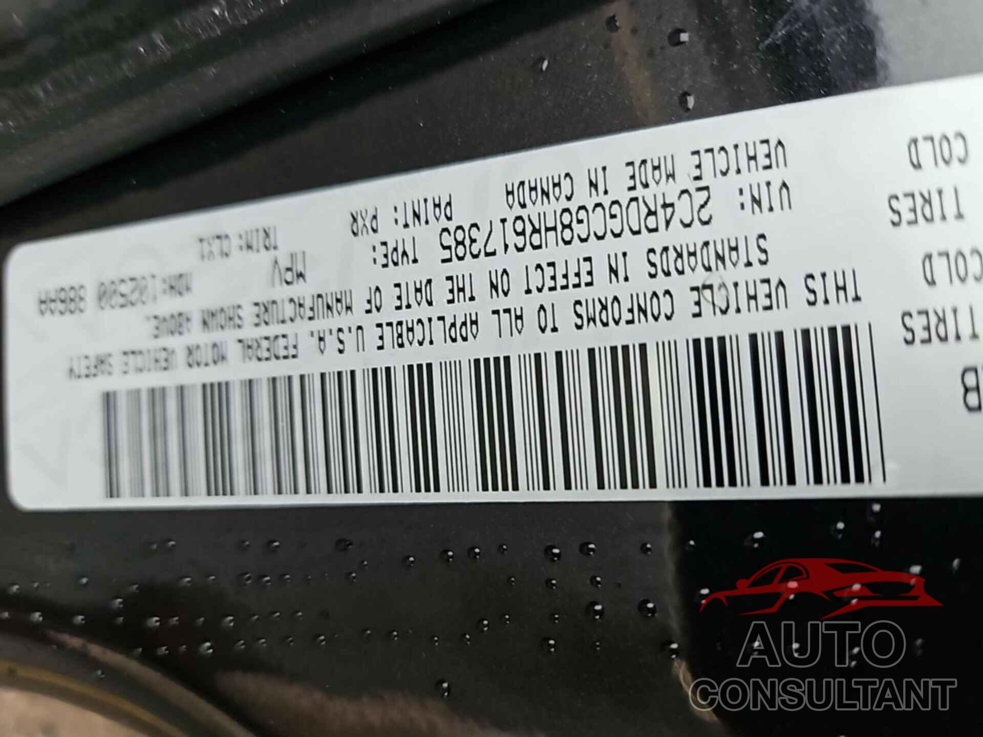DODGE GRAND CARAVAN 2017 - 2C4RDGCG8HR617385