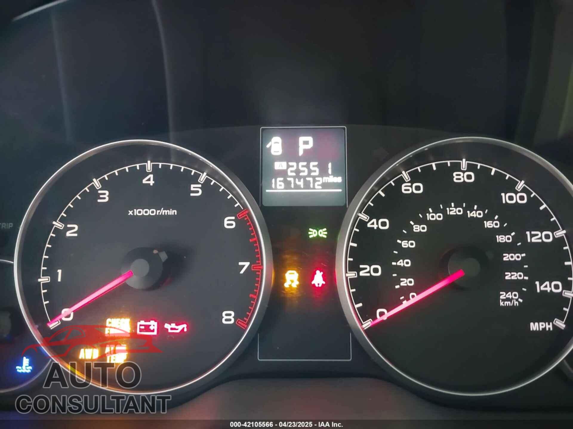 SUBARU OUTBACK 2013 - 4S4BRBGC8D3219606