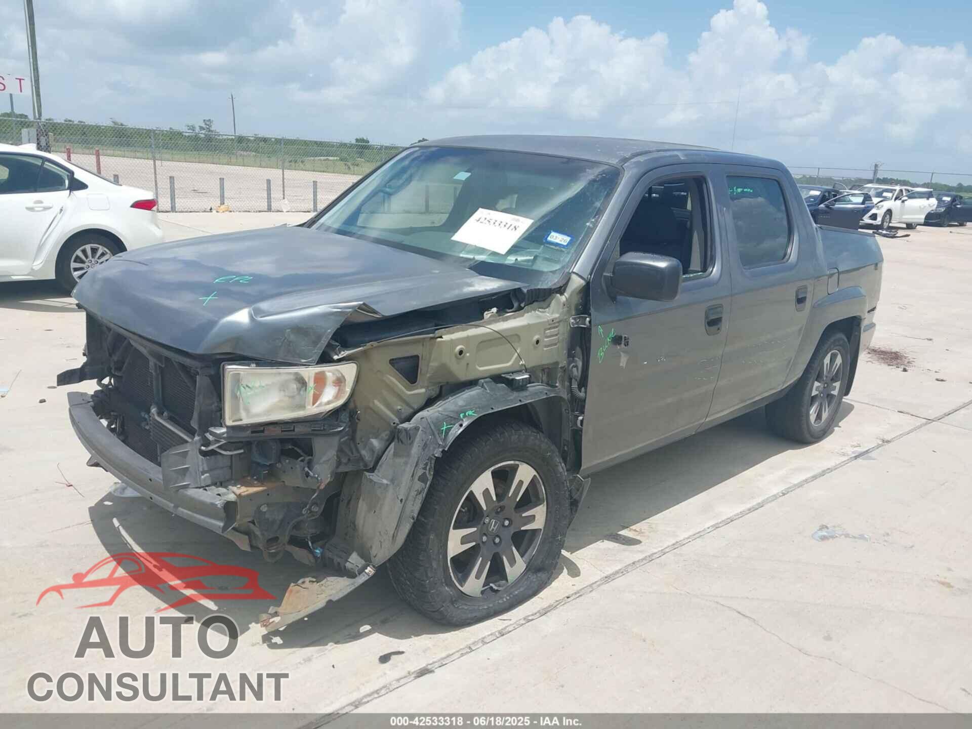 HONDA RIDGELINE 2011 - 5FPYK1F25BB002978