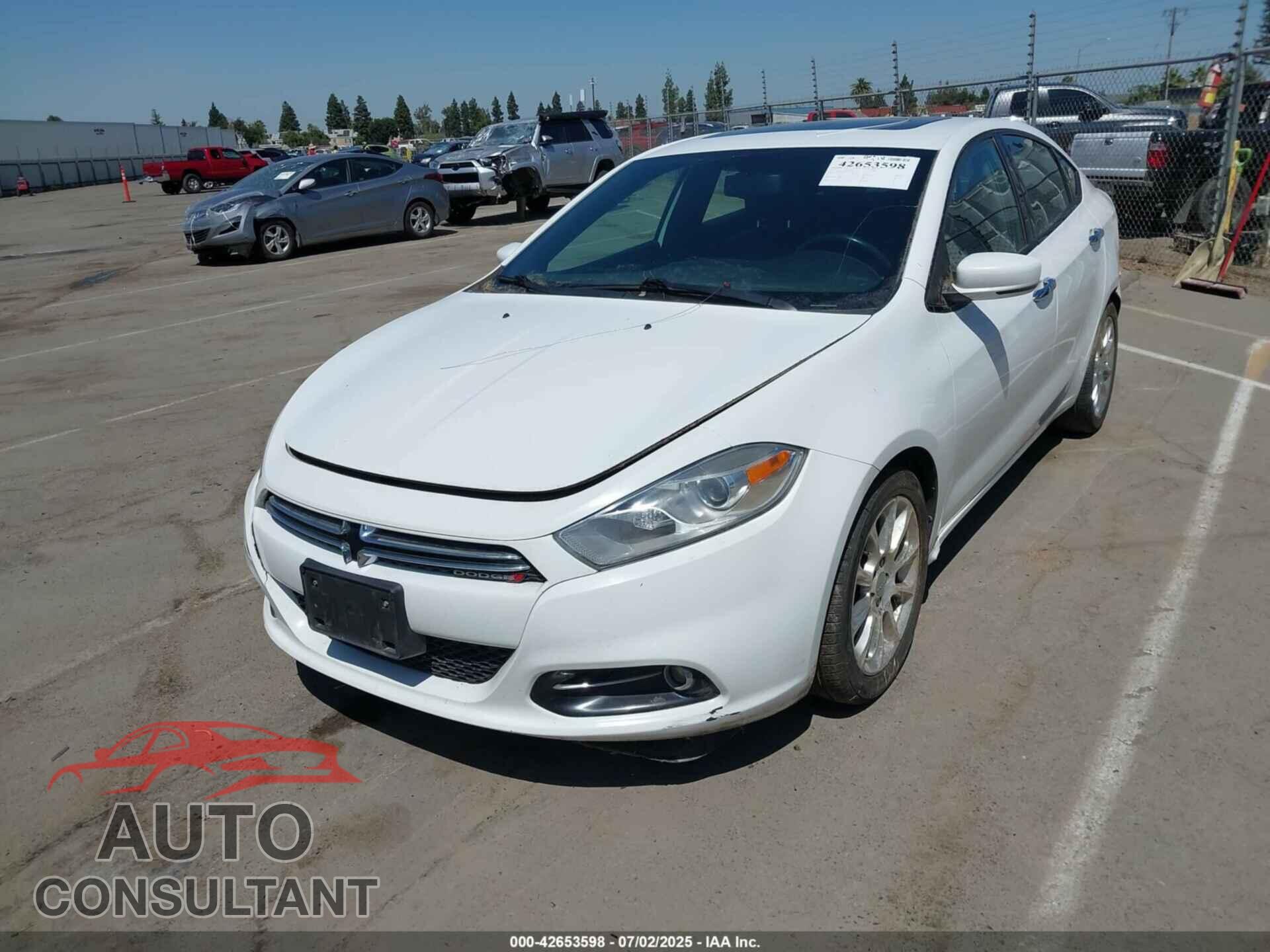 DODGE DART 2013 - 1C3CDFCA4DD147580