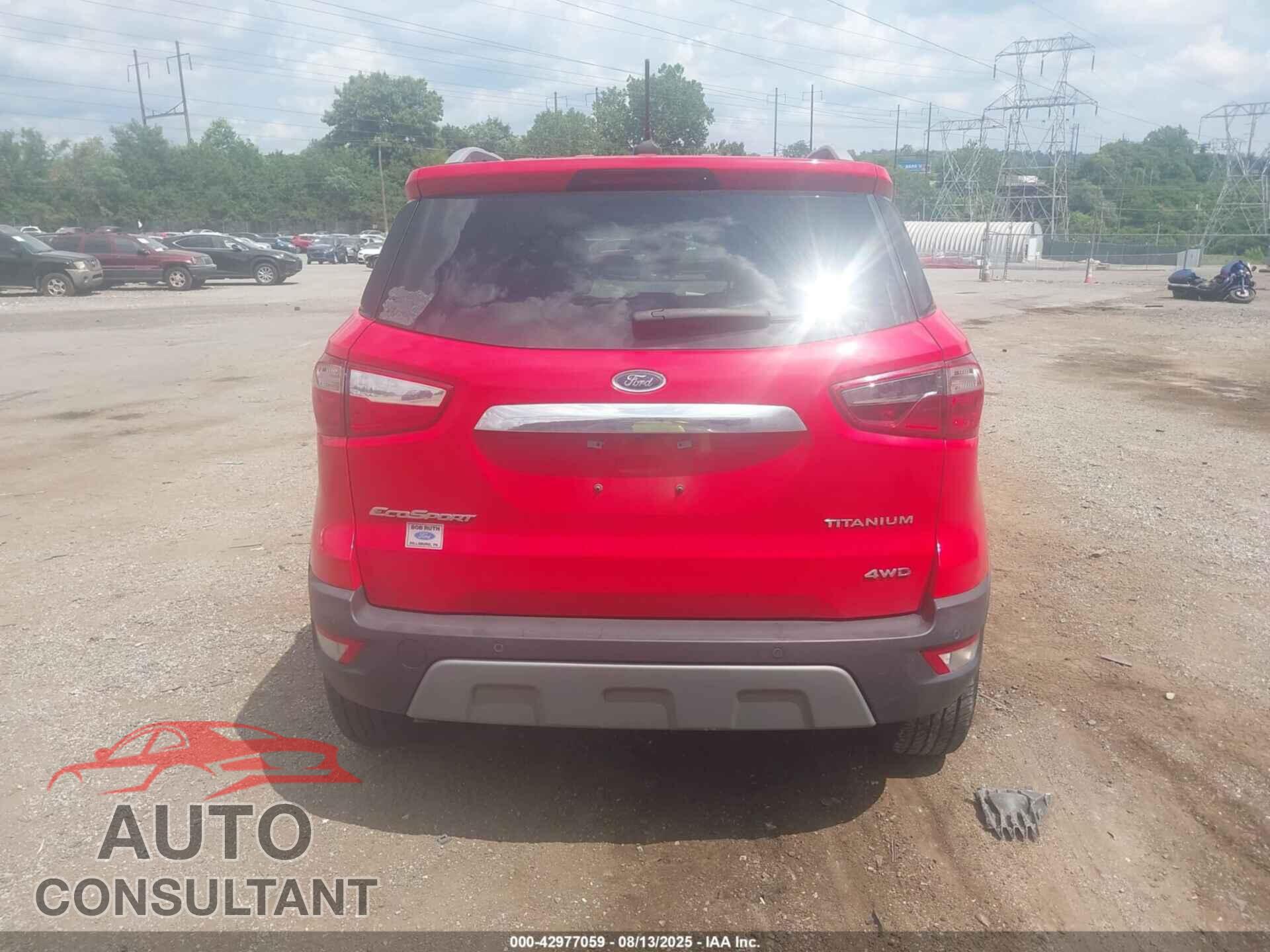 FORD ECOSPORT 2019 - MAJ6S3KL4KC288707