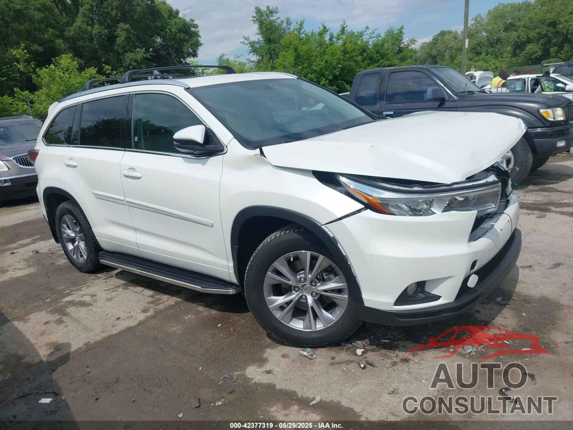 TOYOTA HIGHLANDER 2015 - 5TDJKRFH6FS109178
