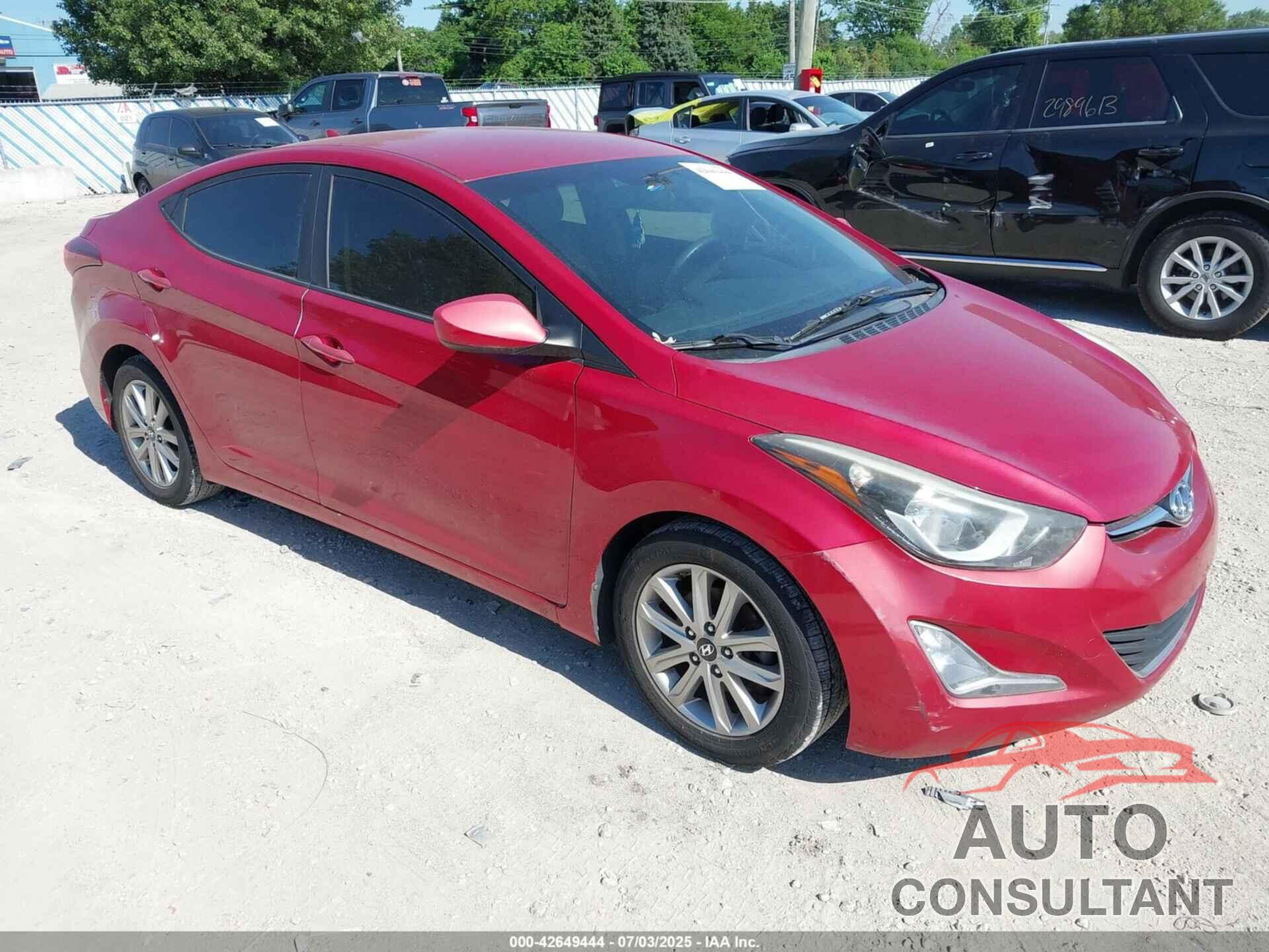 HYUNDAI ELANTRA 2014 - KMHDH4AE9EU055019