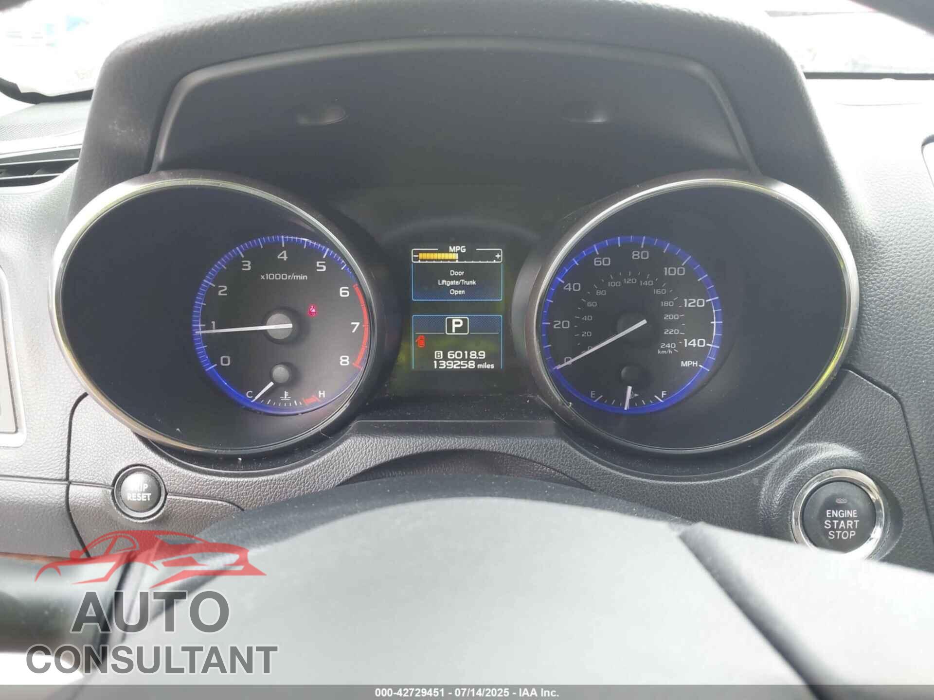 SUBARU OUTBACK 2015 - 4S4BSBLC8F3324840