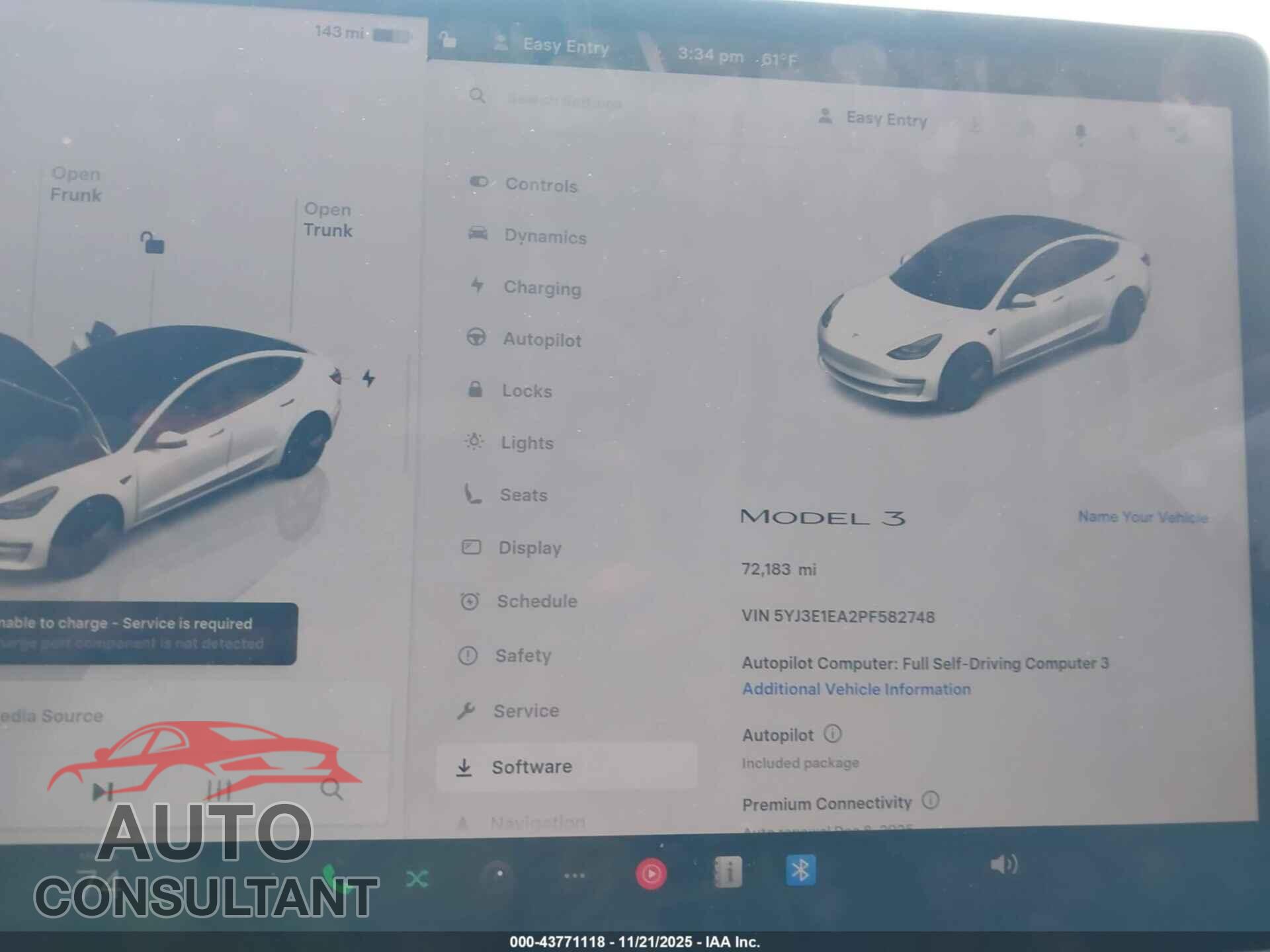 TESLA MODEL 3 2023 - 5YJ3E1EA2PF582748