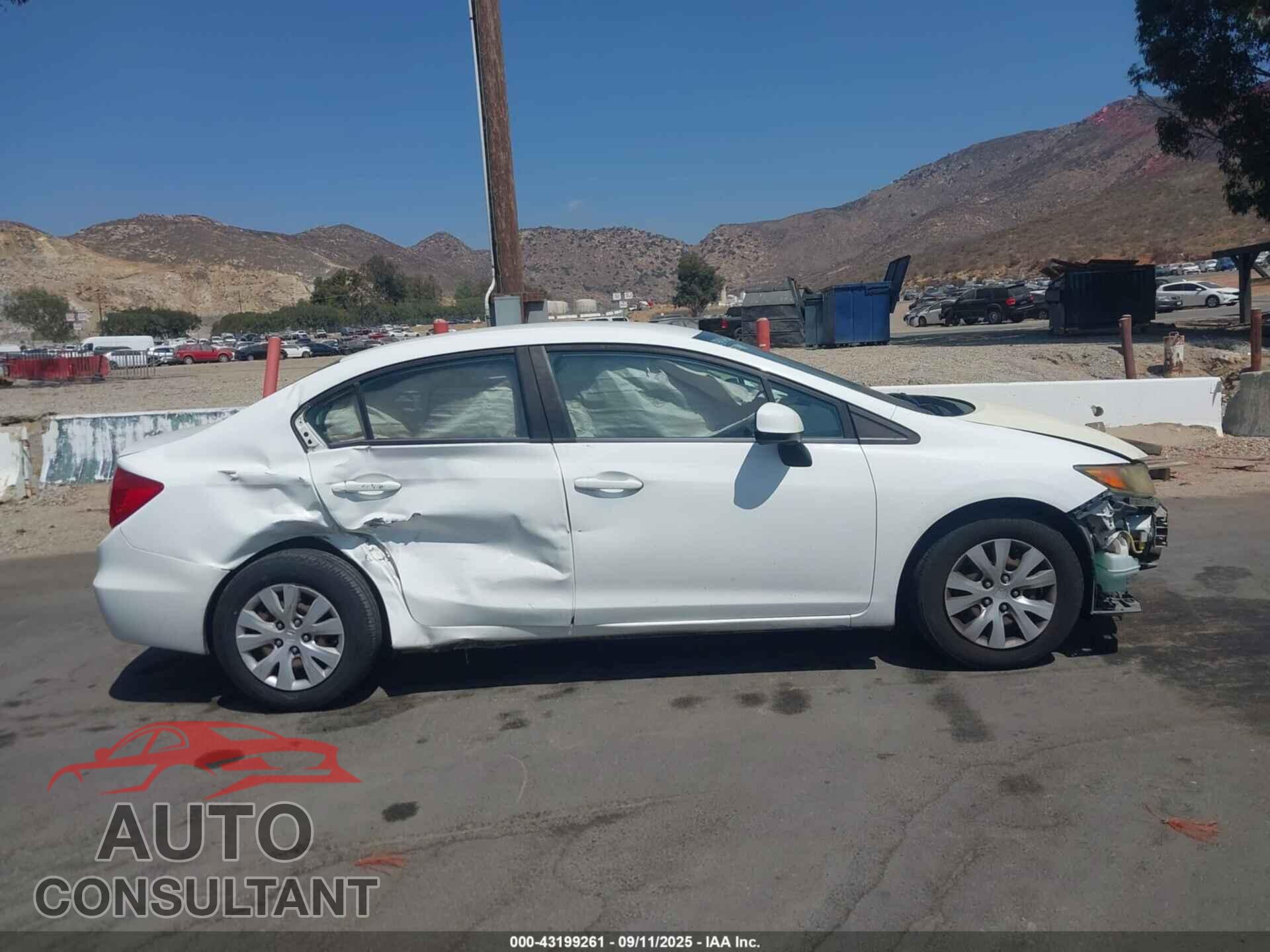 HONDA CIVIC 2012 - 19XFB2F59CE347082