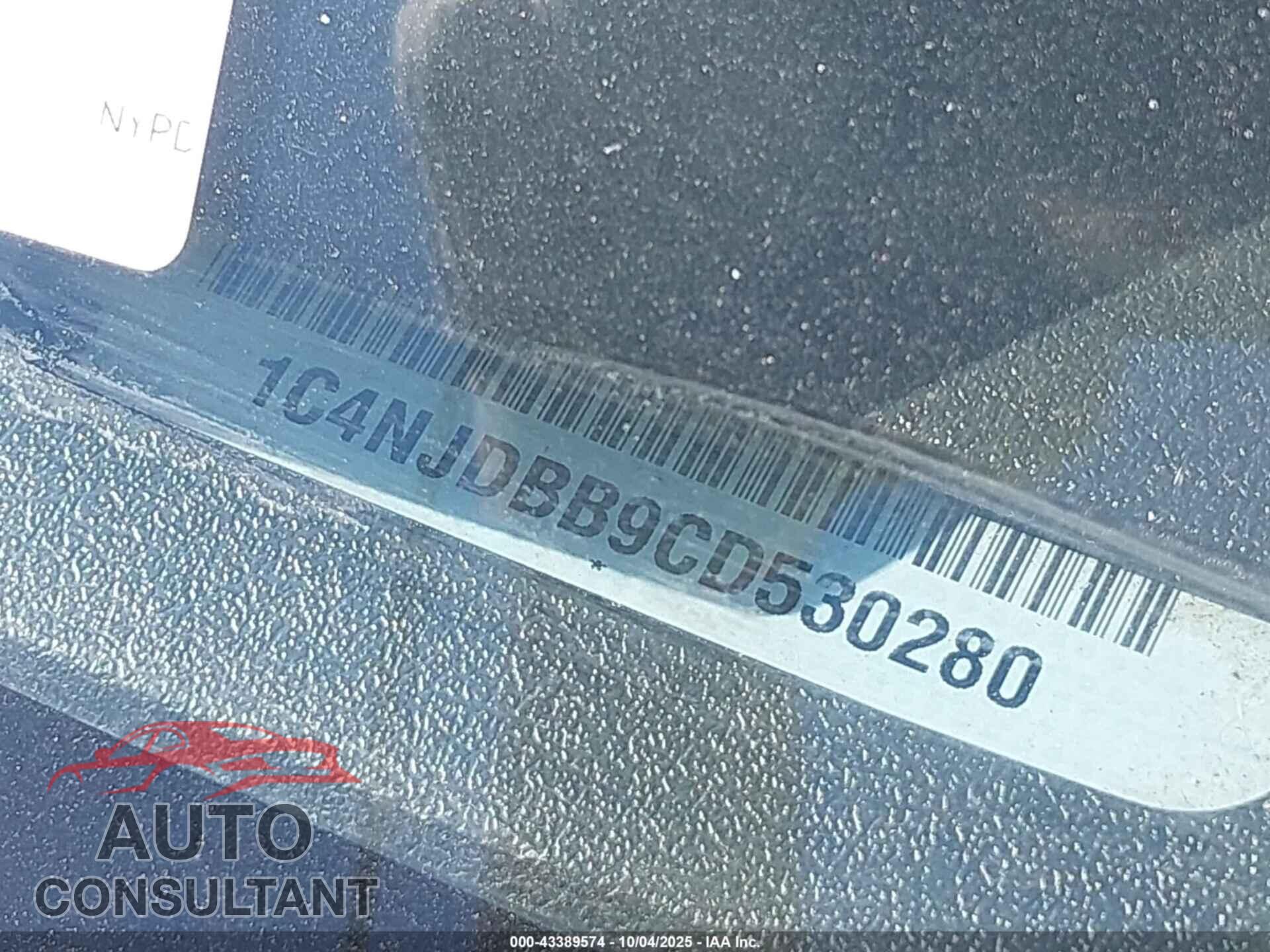 JEEP COMPASS 2012 - 1C4NJDBB9CD530280