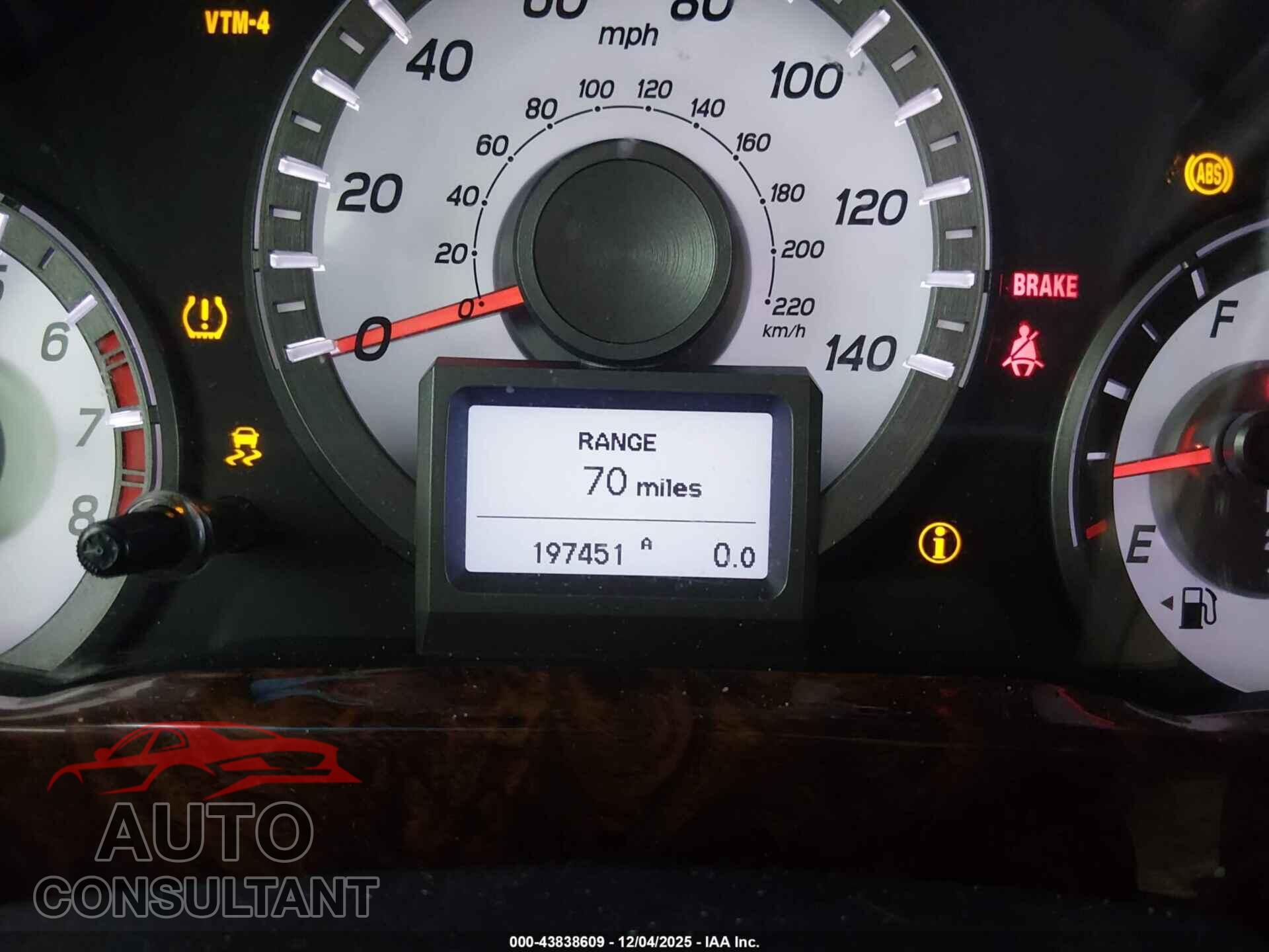 HONDA PILOT 2013 - 5FNYF4H96DB065745