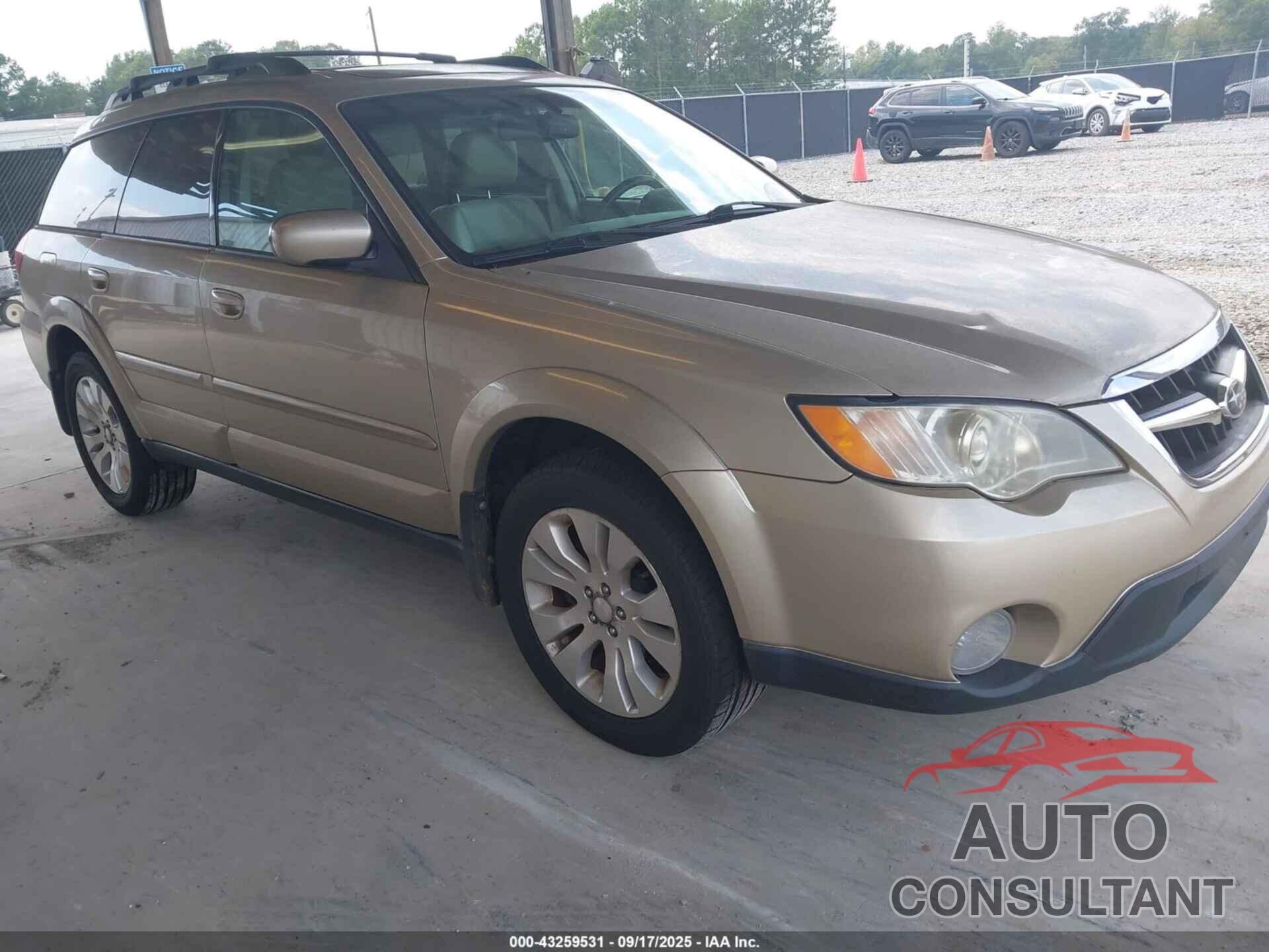 SUBARU OUTBACK 2009 - 4S4BP66C897318036