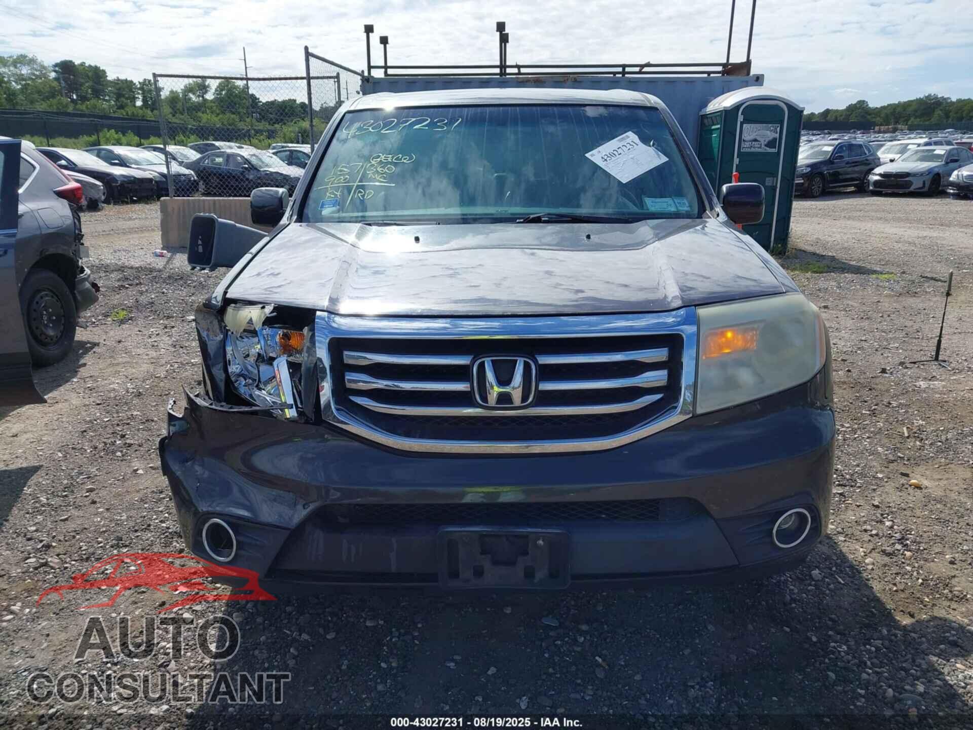 HONDA PILOT 2012 - 5FNYF4H43CB082666