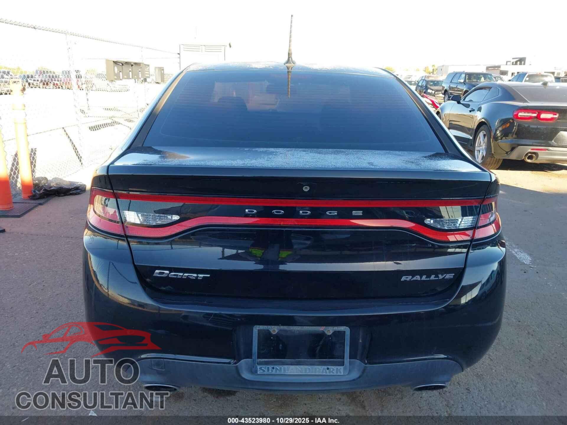 DODGE DART 2015 - 1C3CDFBBXFD150237