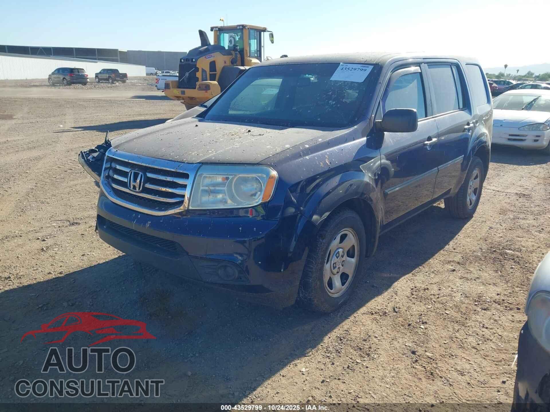 HONDA PILOT 2013 - 5FNYF4H24DB049353
