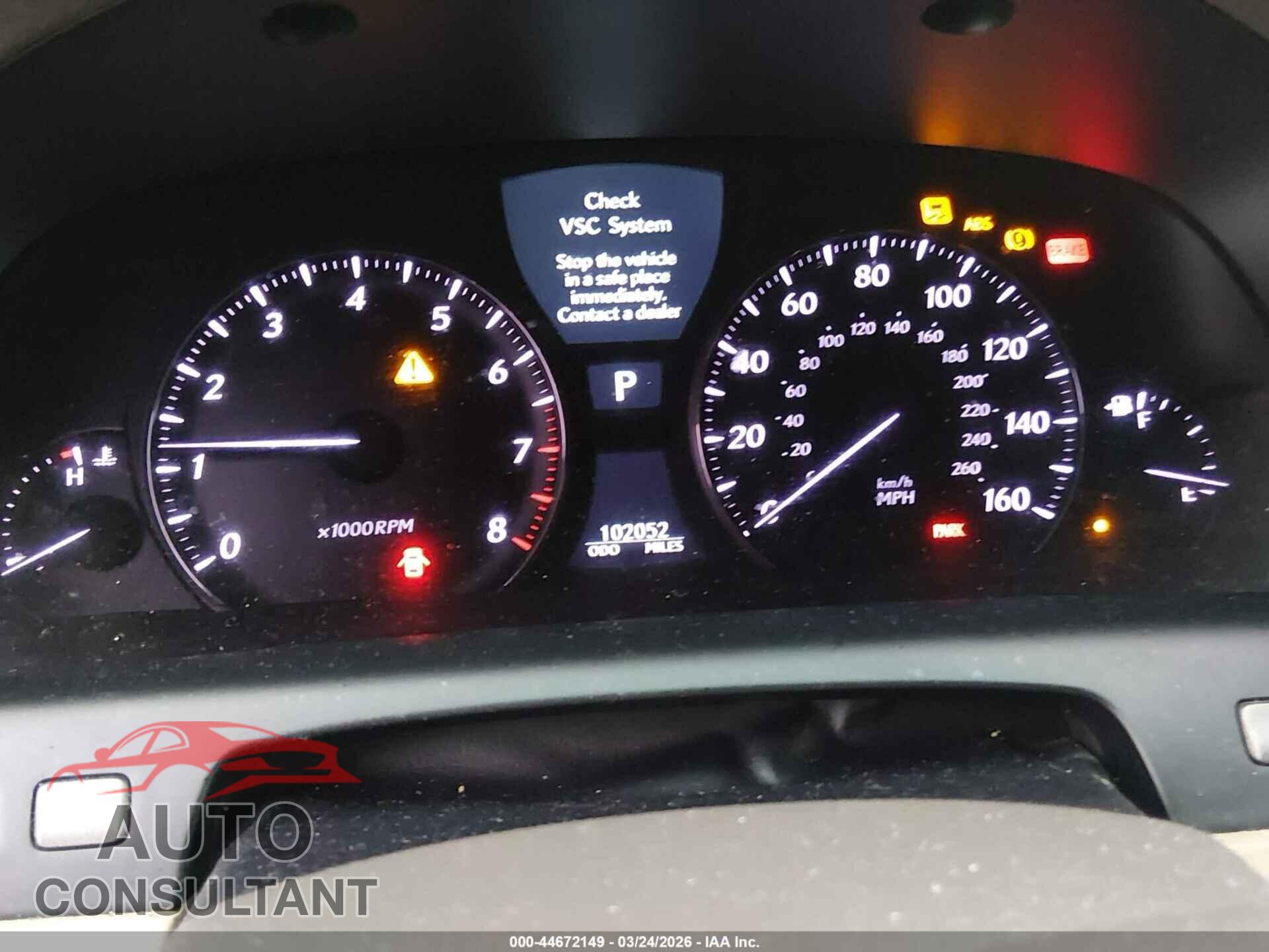 LEXUS LS 460 2009 - JTHBL46F895086689
