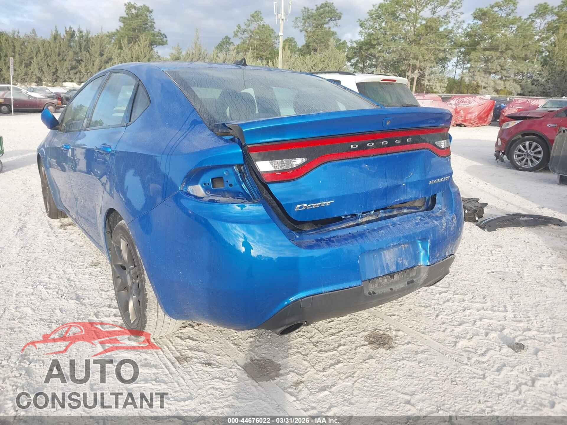 DODGE DART 2015 - 1C3CDFBB3FD278237