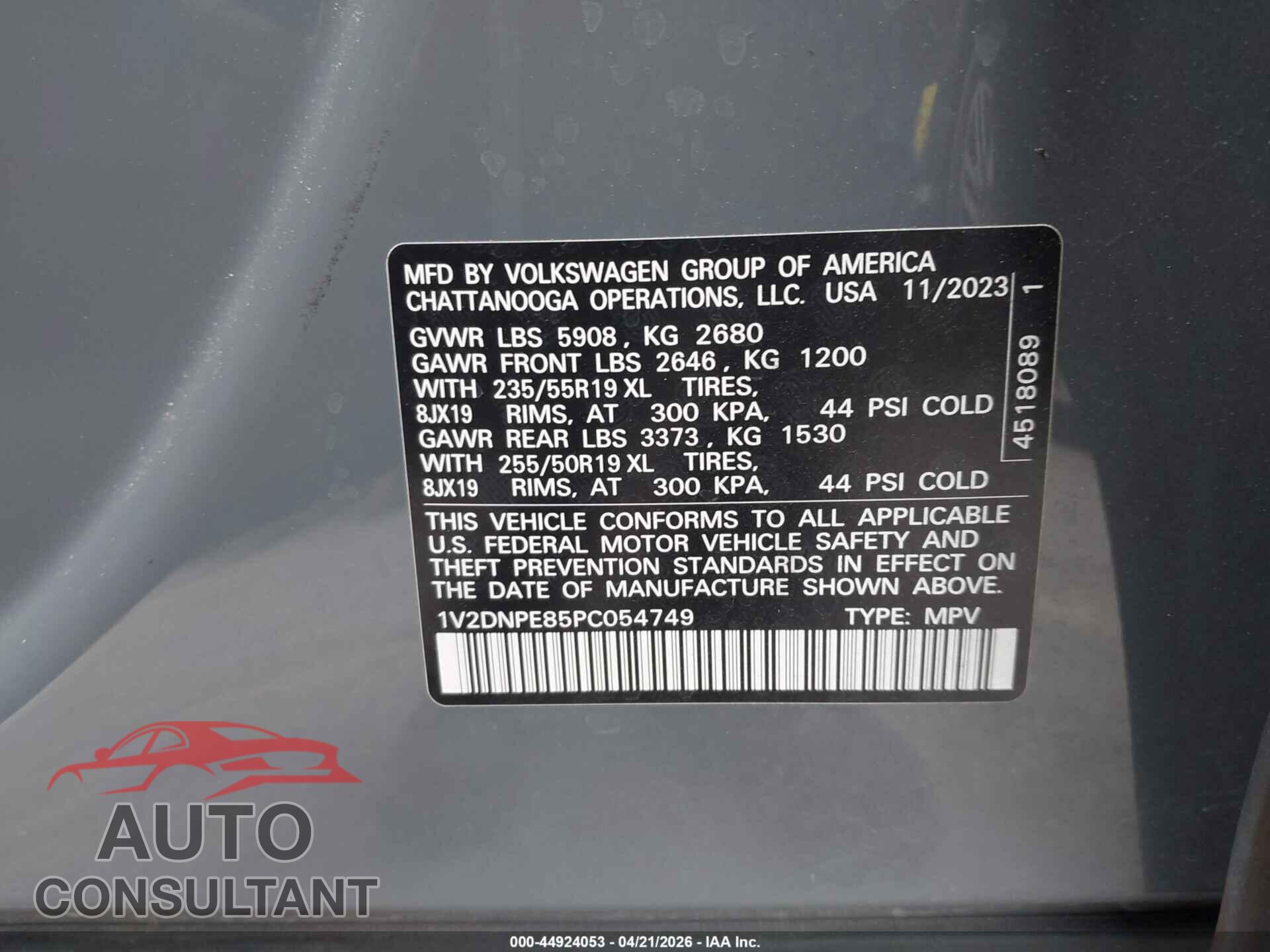 VOLKSWAGEN ID.4 2023 - 1V2DNPE85PC054749