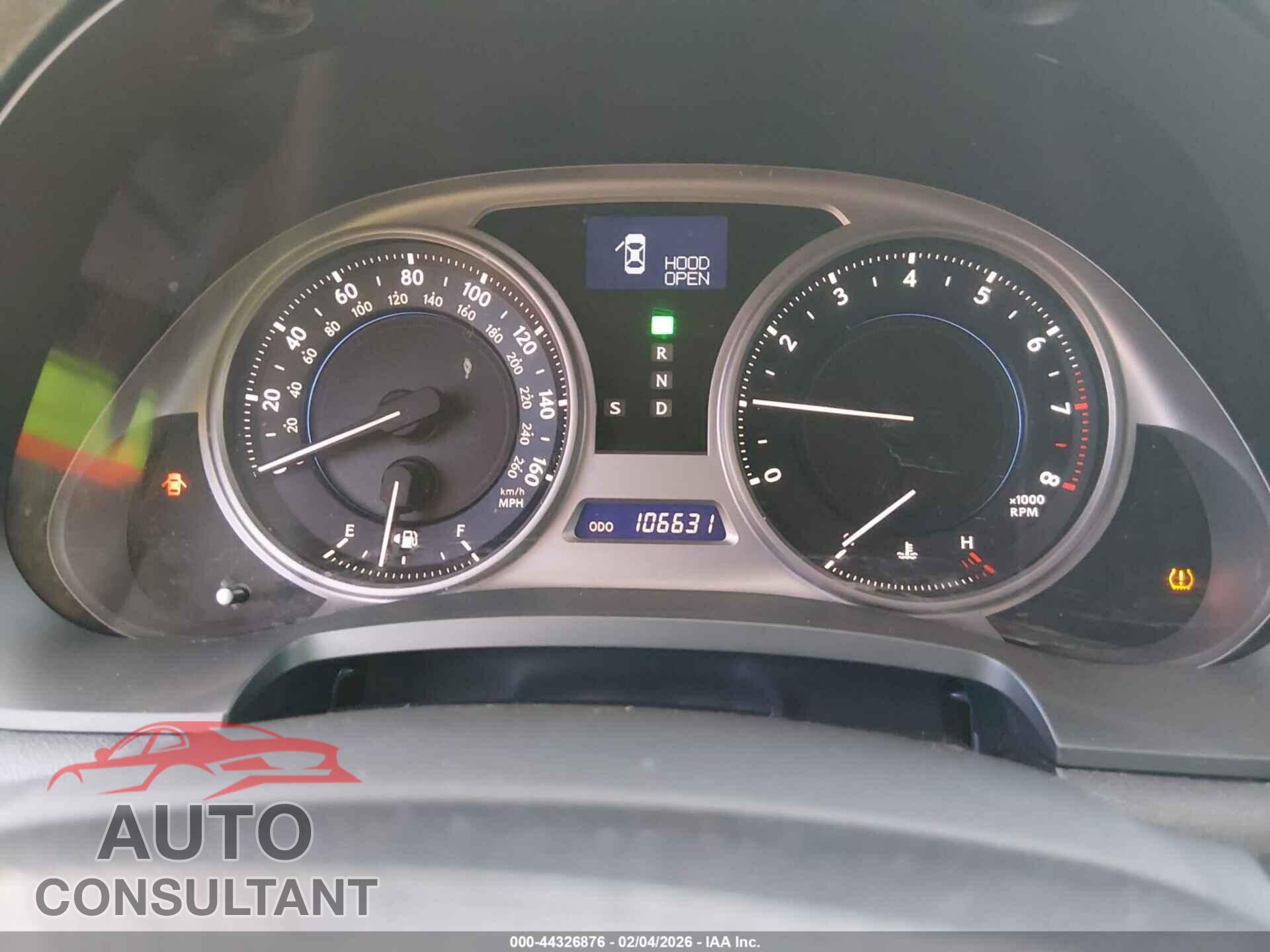 LEXUS IS 250 2010 - JTHBF5C23A5109752