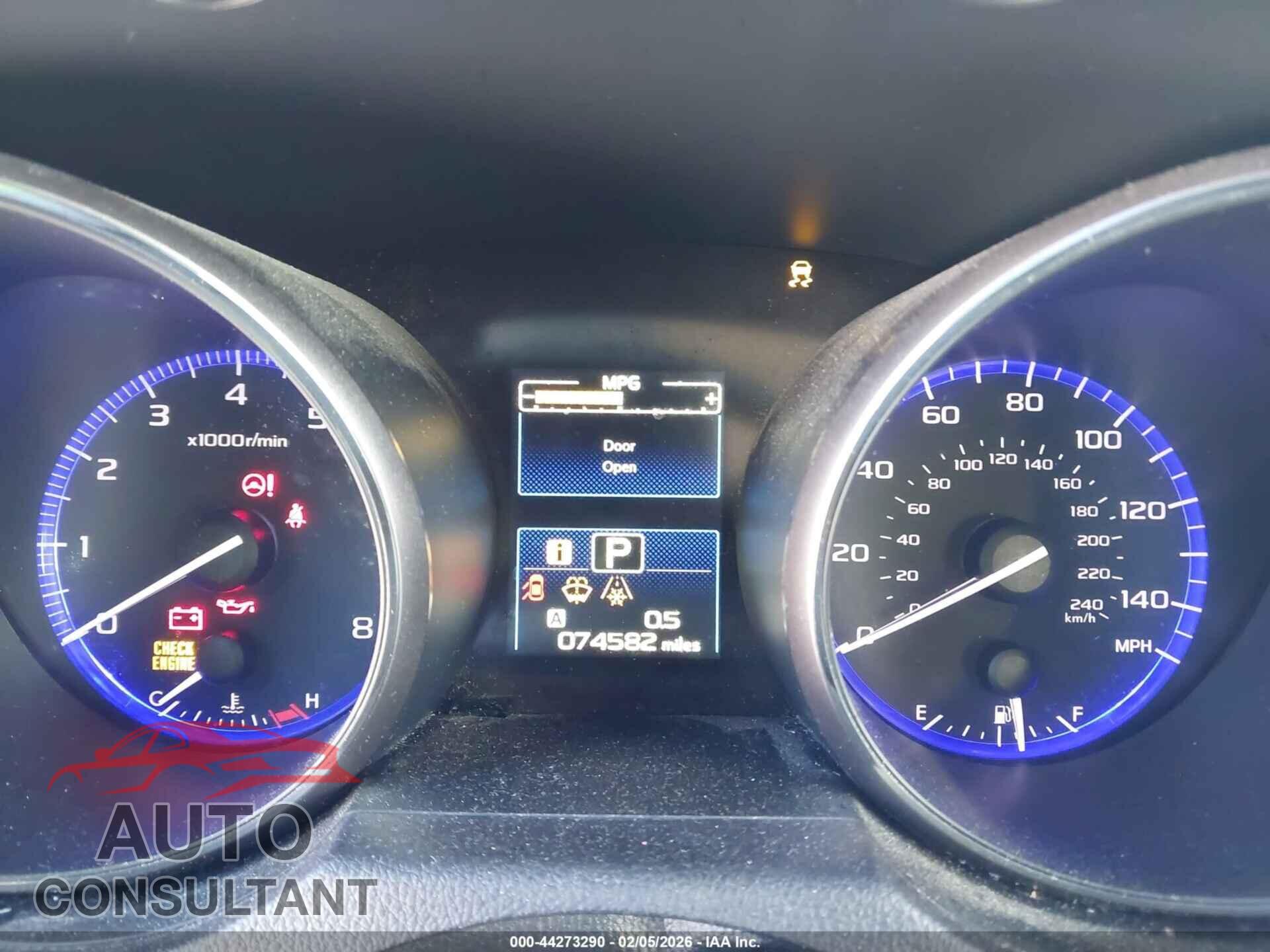 SUBARU OUTBACK 2017 - 4S4BSACC1H3250805