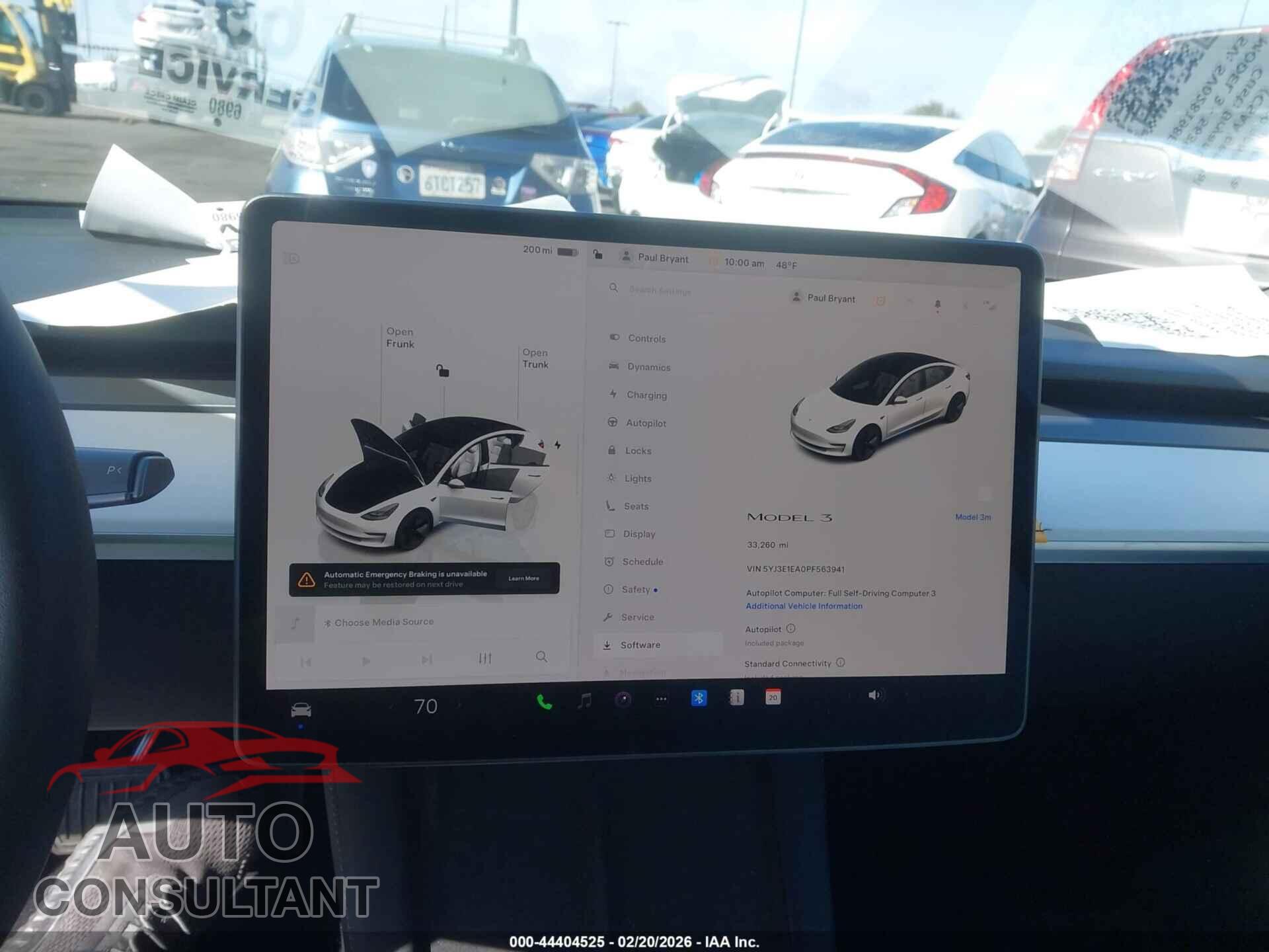 TESLA MODEL 3 2023 - 5YJ3E1EA0PF563941