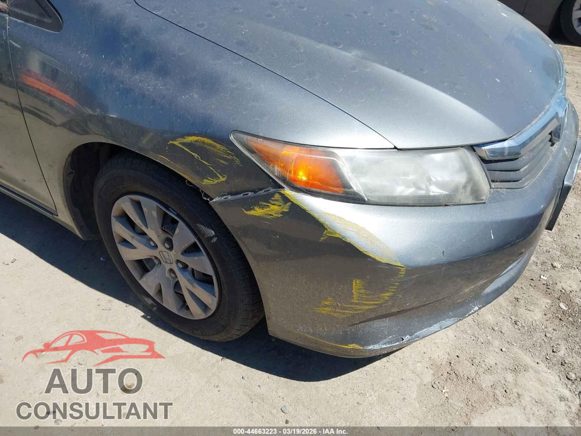 HONDA CIVIC 2012 - JHMFB2F54CS005390
