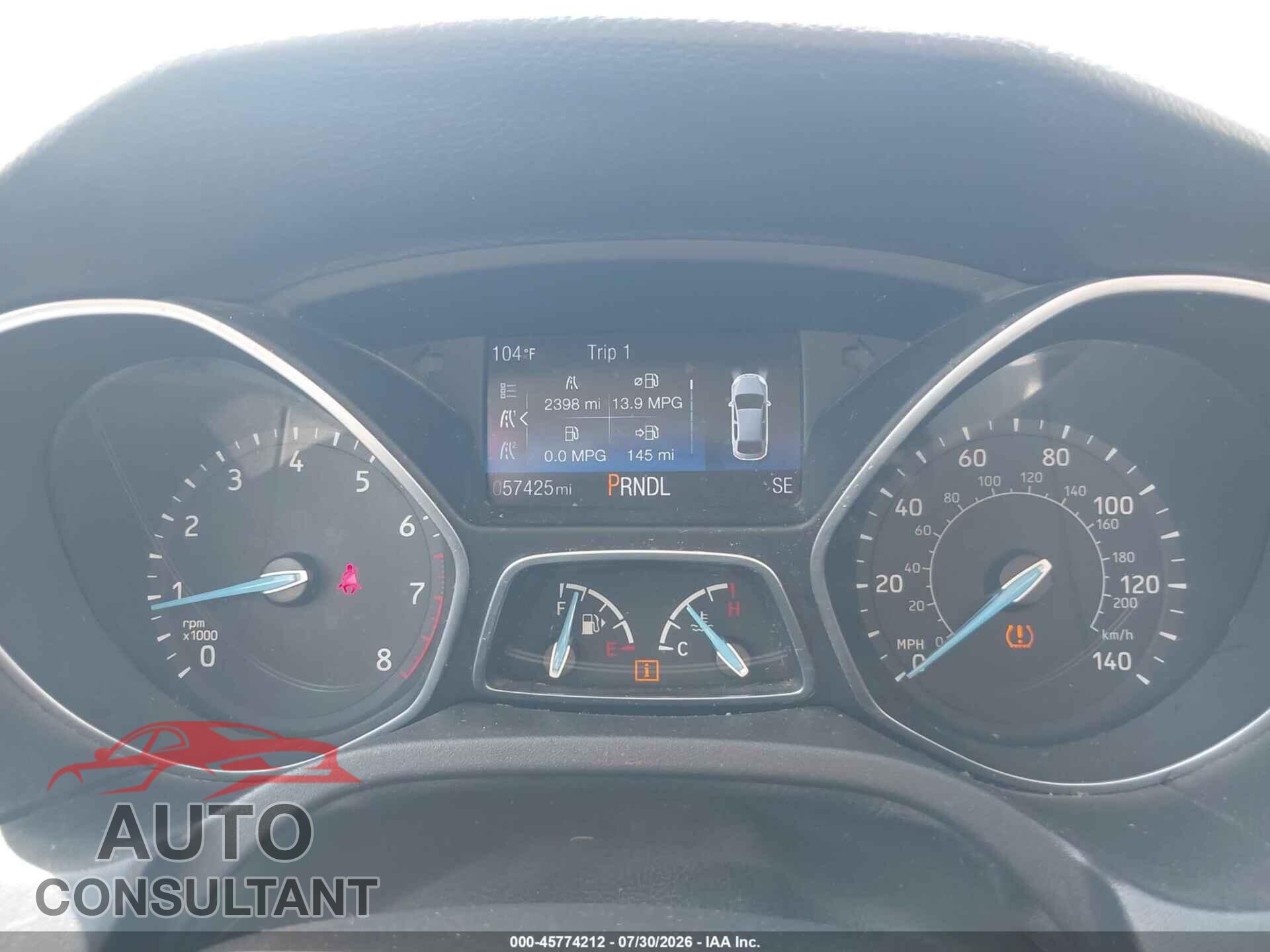 FORD FOCUS 2017 - 1FADP3F20HL288433