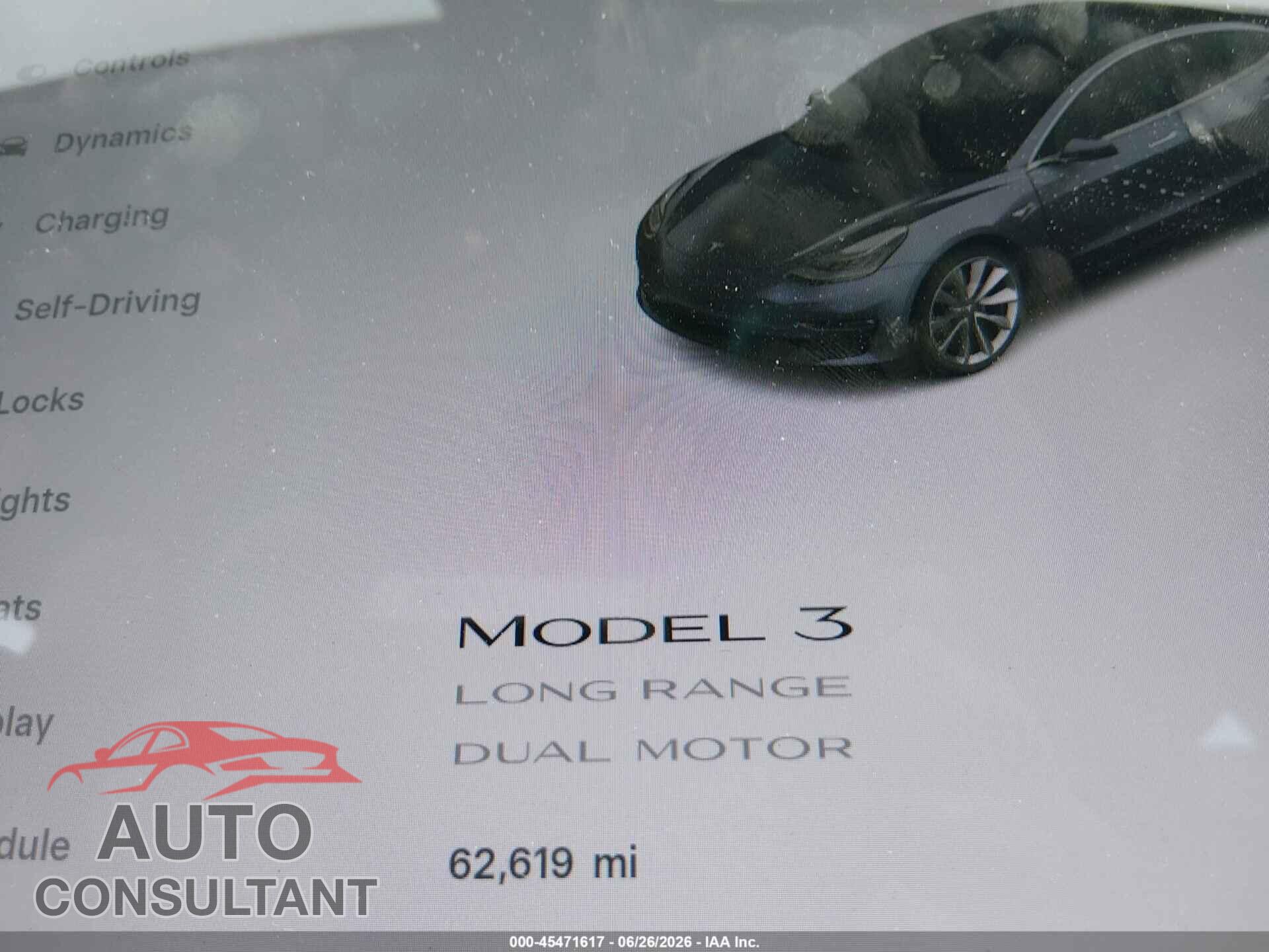 TESLA MODEL 3 2019 - 5YJ3E1EB0KF497828