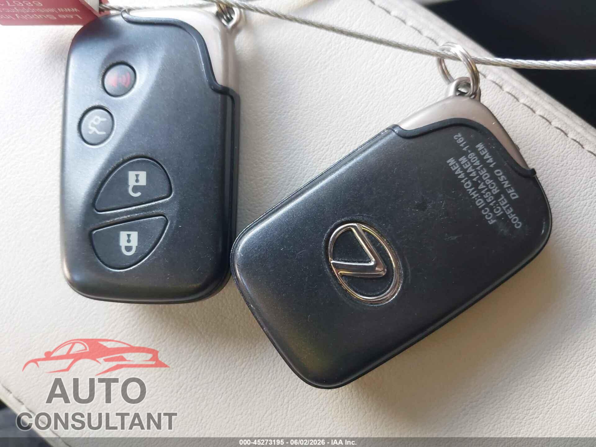 LEXUS IS 250 2012 - JTHBF5C22C5165412